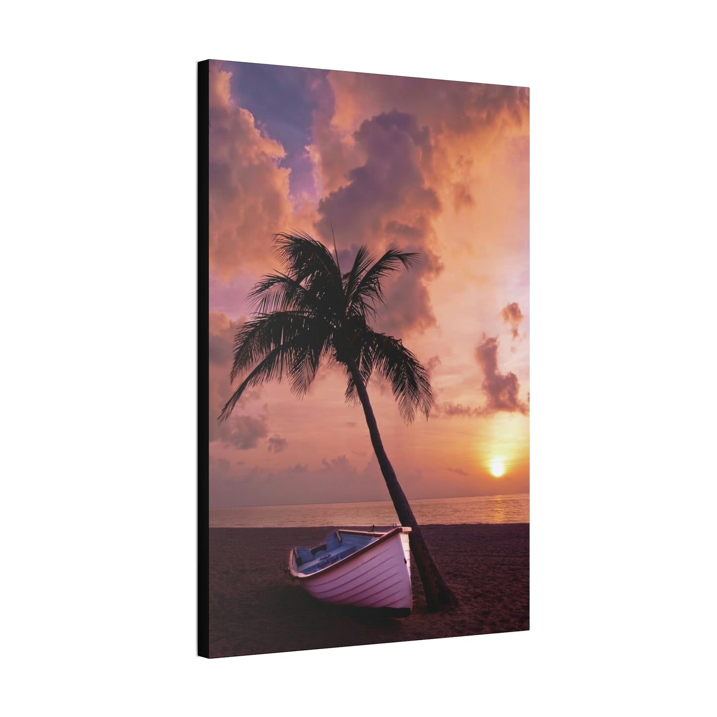 Beach Sunset Polyester Canvas