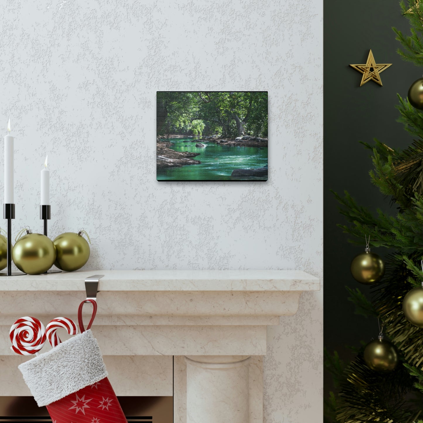 Scenic River - Forest - Canvas Gallery Wraps