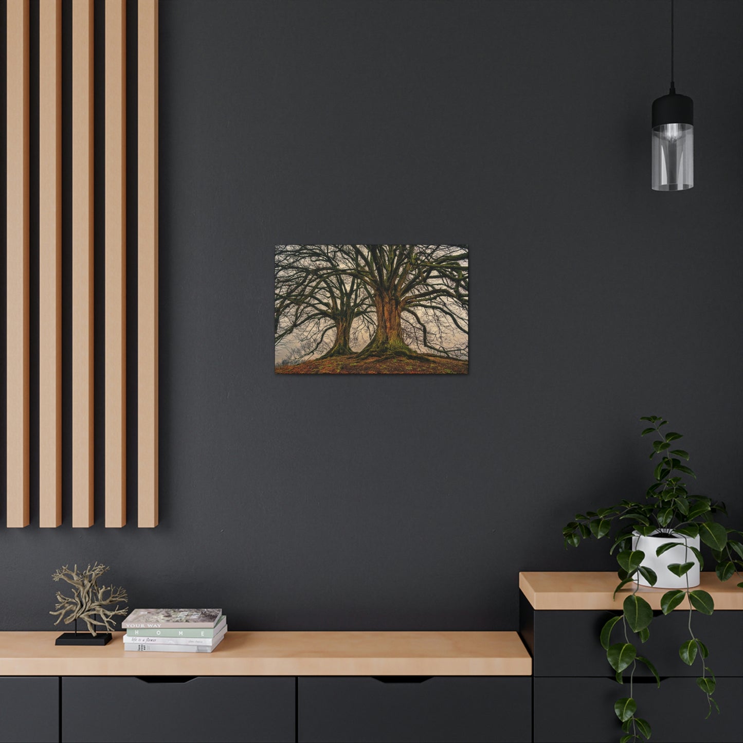 Dark Trees - Nature, Trees, Dark Canvas Gallery Wraps