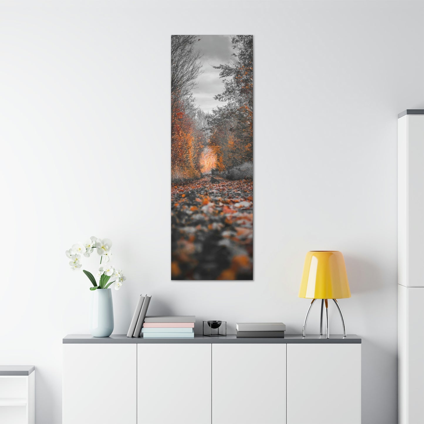 Fall road - Foliage, Nature, Forest, Leaves - Canvas Gallery Wraps