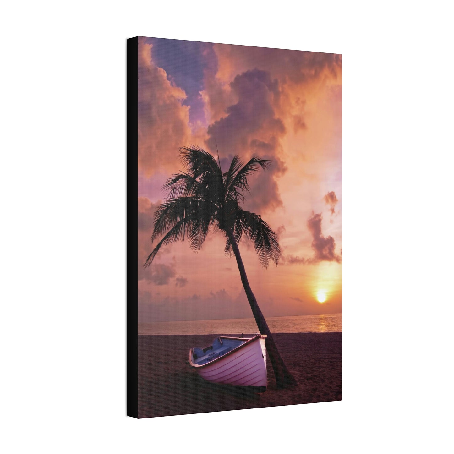 Beach Sunset Polyester Canvas
