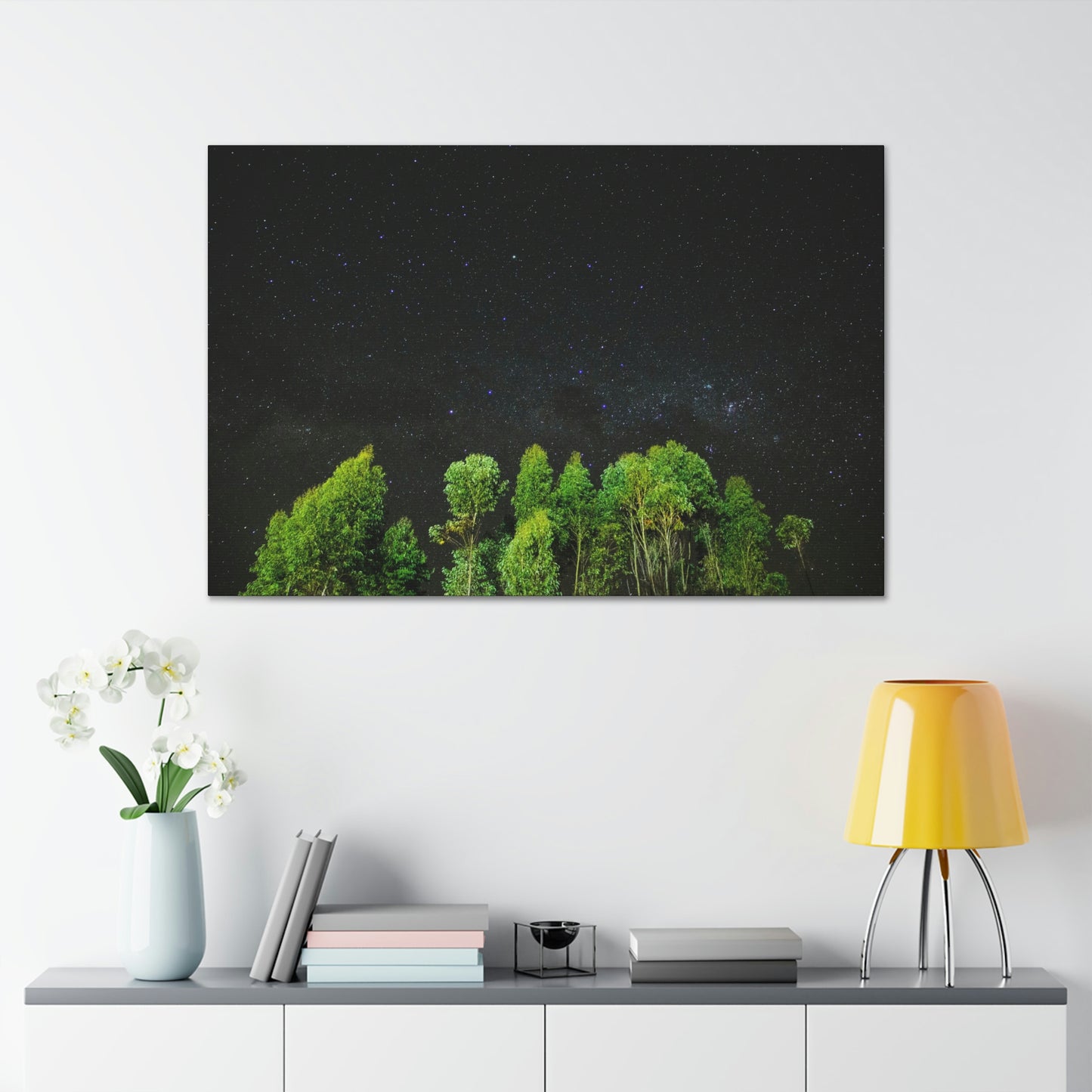 Starry Forest - Star, Forest, Nature - Canvas Gallery Wraps