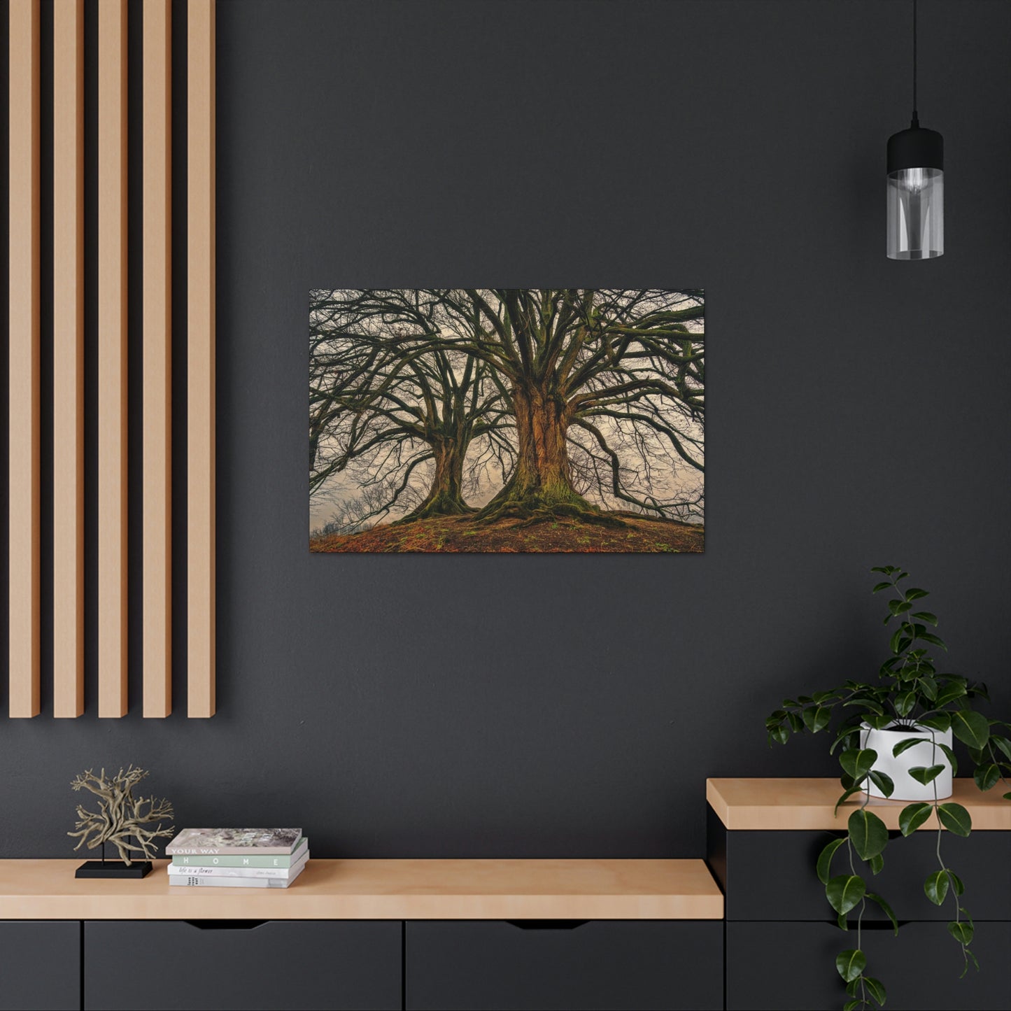 Dark Trees - Nature, Trees, Dark Canvas Gallery Wraps