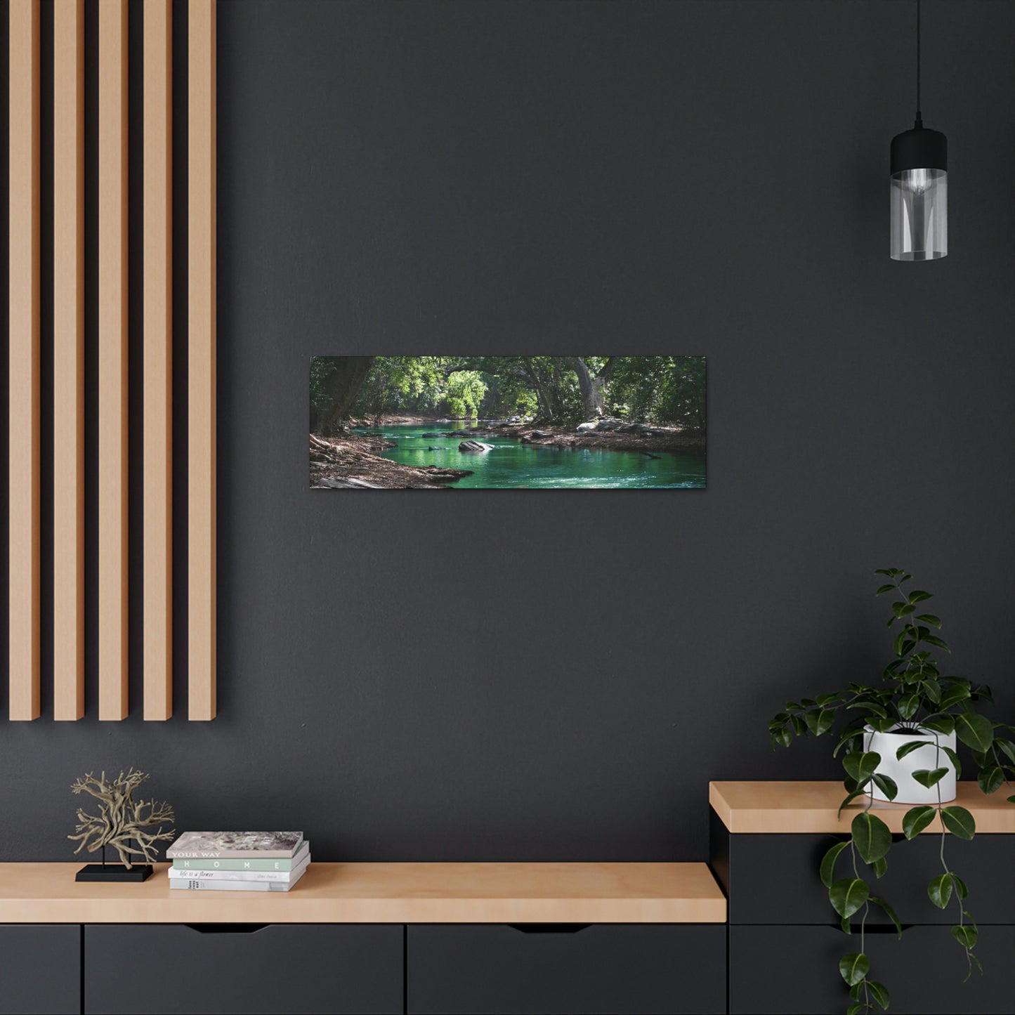 Scenic River - Forest - Canvas Gallery Wraps