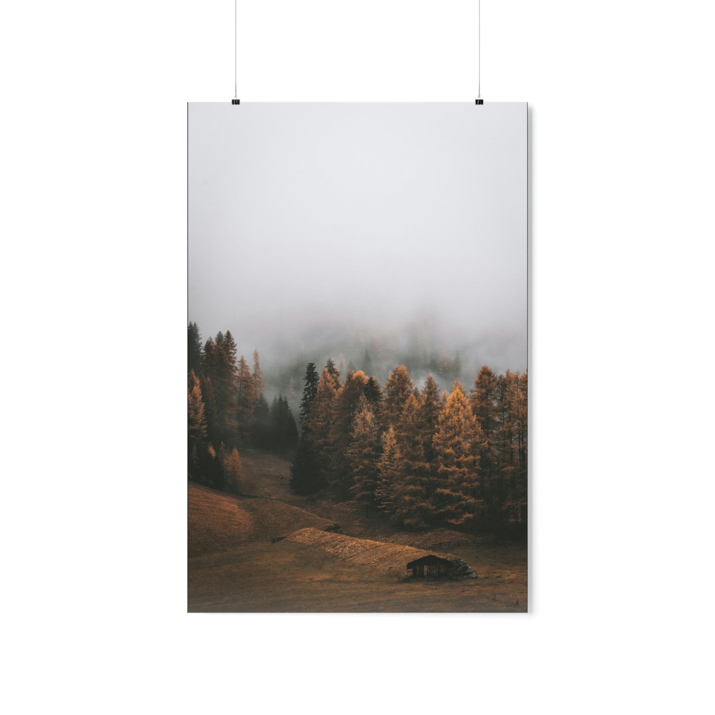 Smokey Mountains, Forest, Fog - Premium Matte Vertical Posters