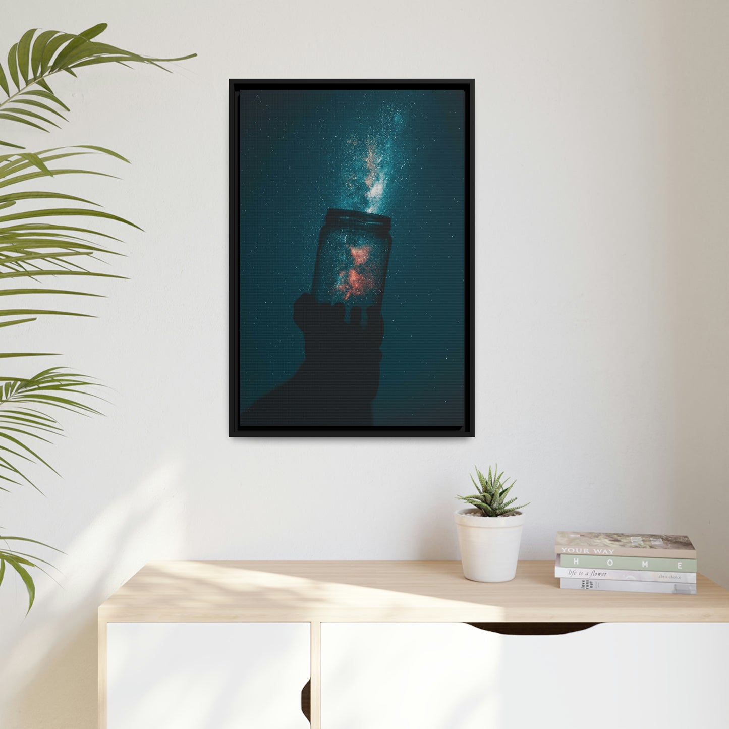 Star Catcher - Matte Canvas, Black Frame