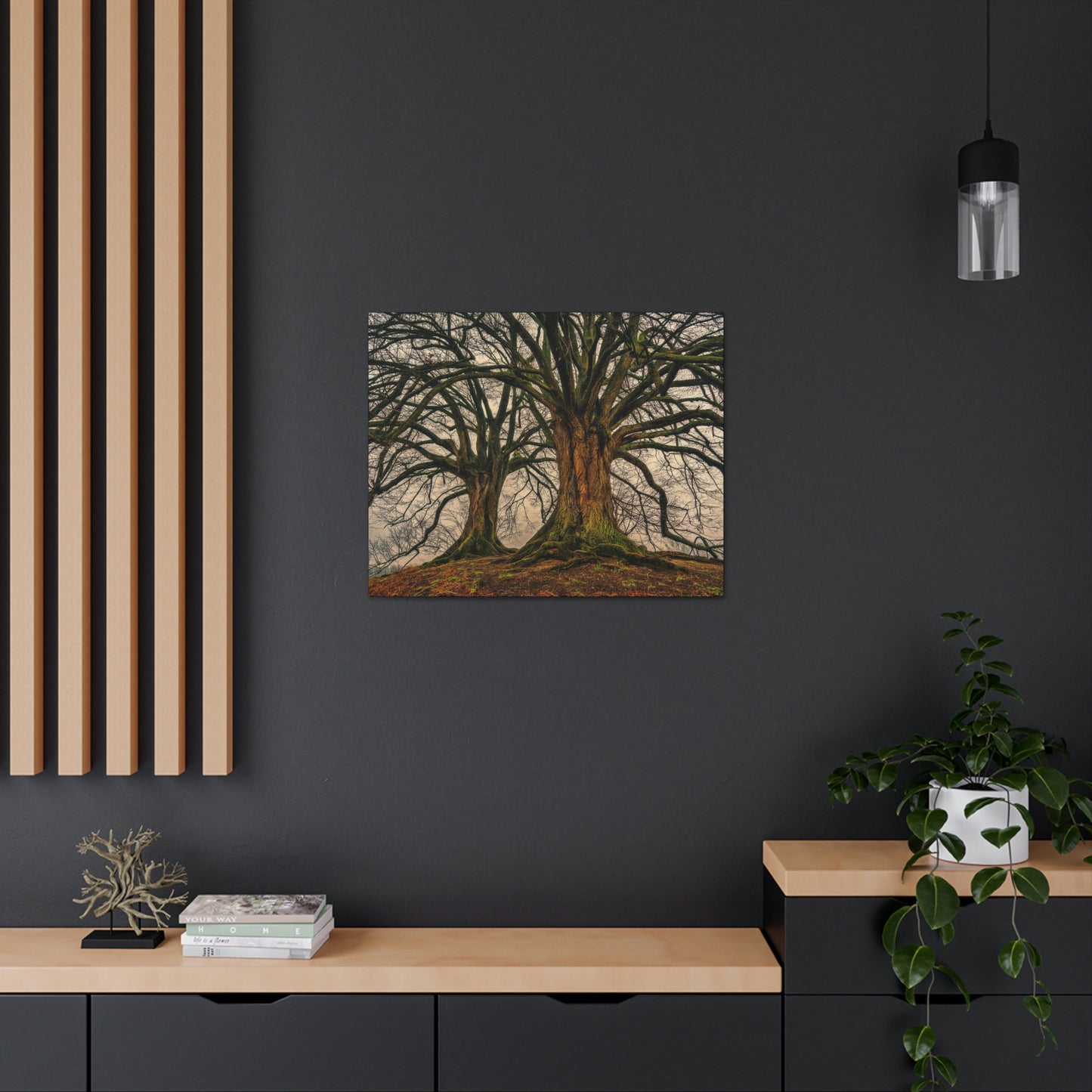 Dark Trees - Nature, Trees, Dark Canvas Gallery Wraps
