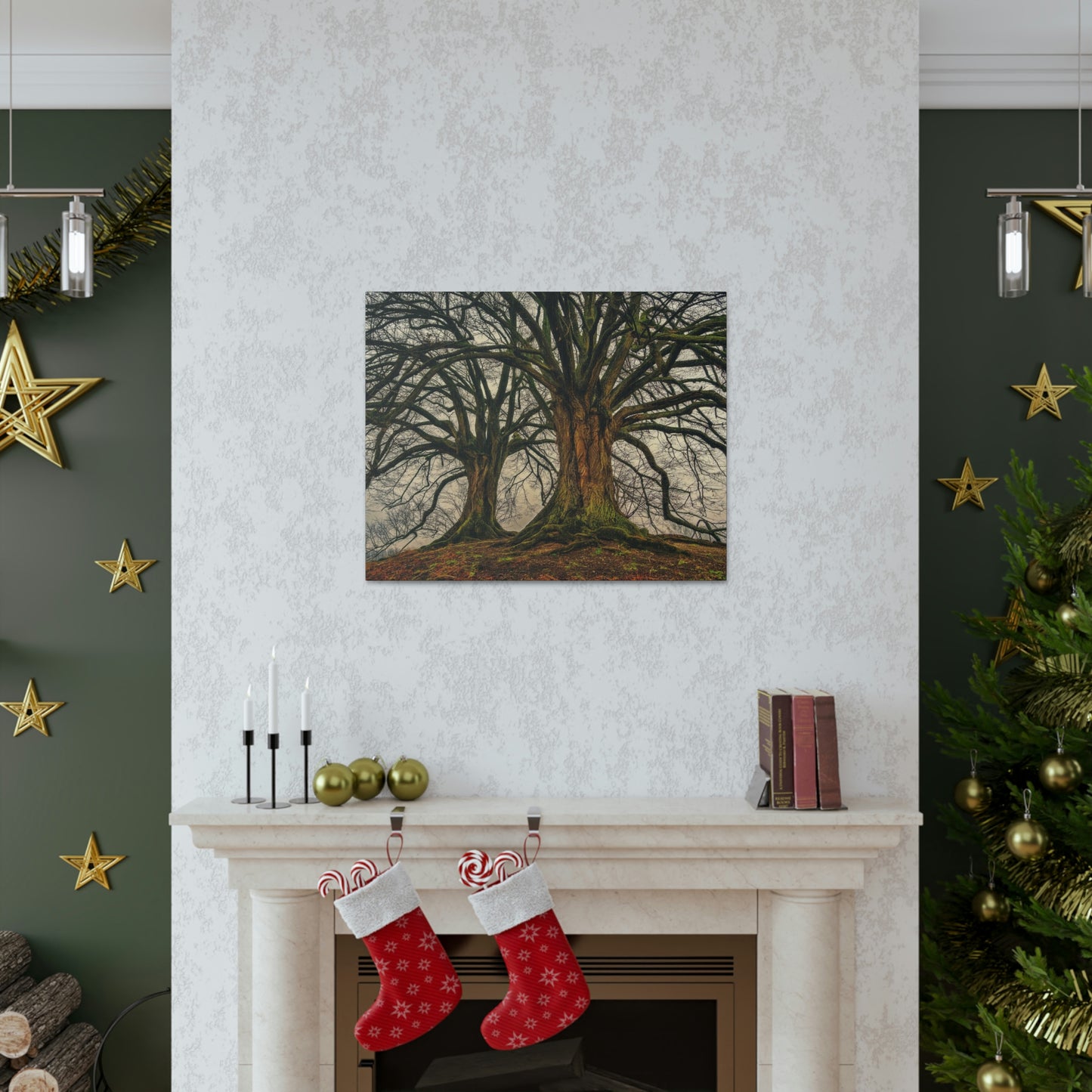 Dark Trees - Nature, Trees, Dark Canvas Gallery Wraps