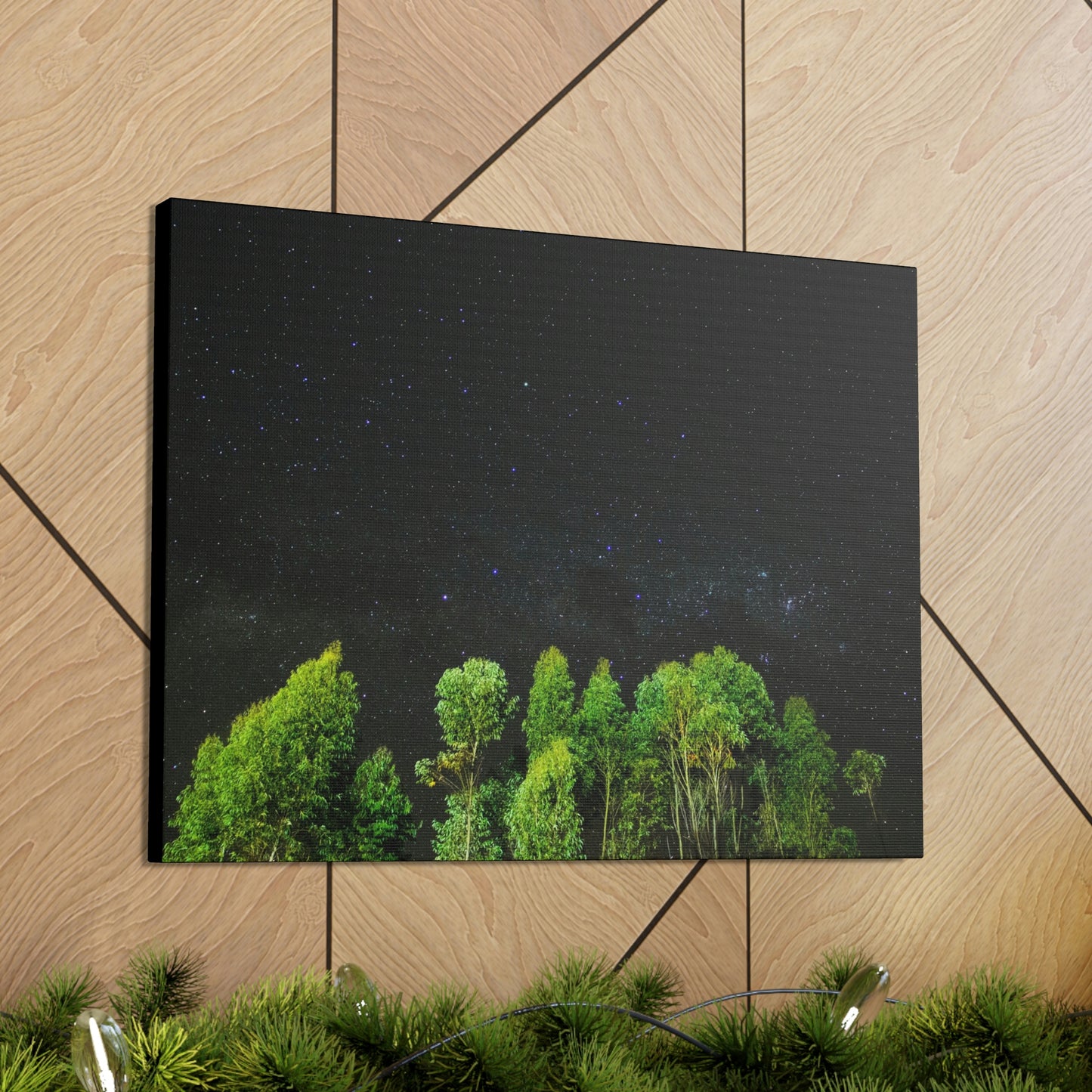 Starry Forest - Star, Forest, Nature - Canvas Gallery Wraps