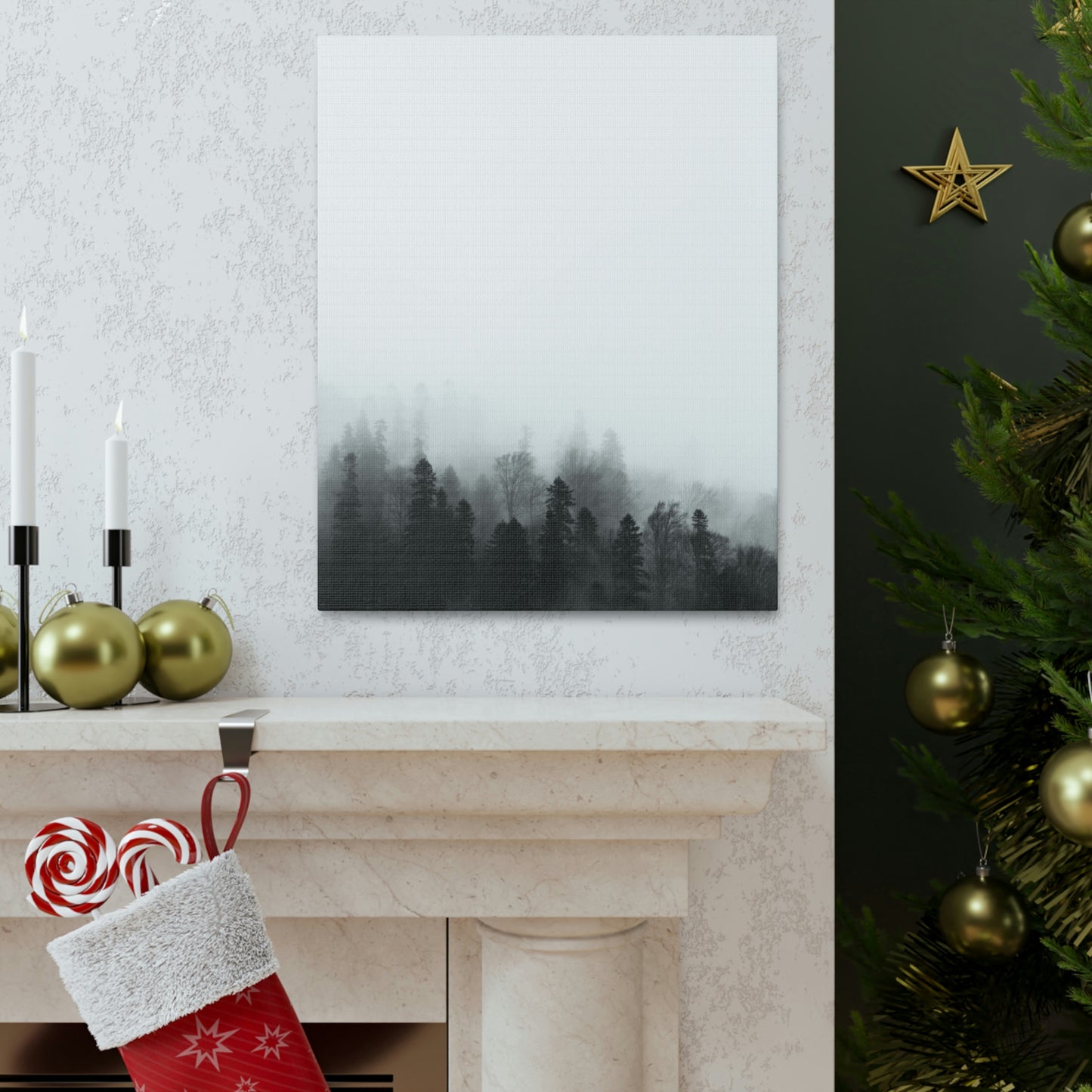 B&W Forest - Canvas Gallery Wraps