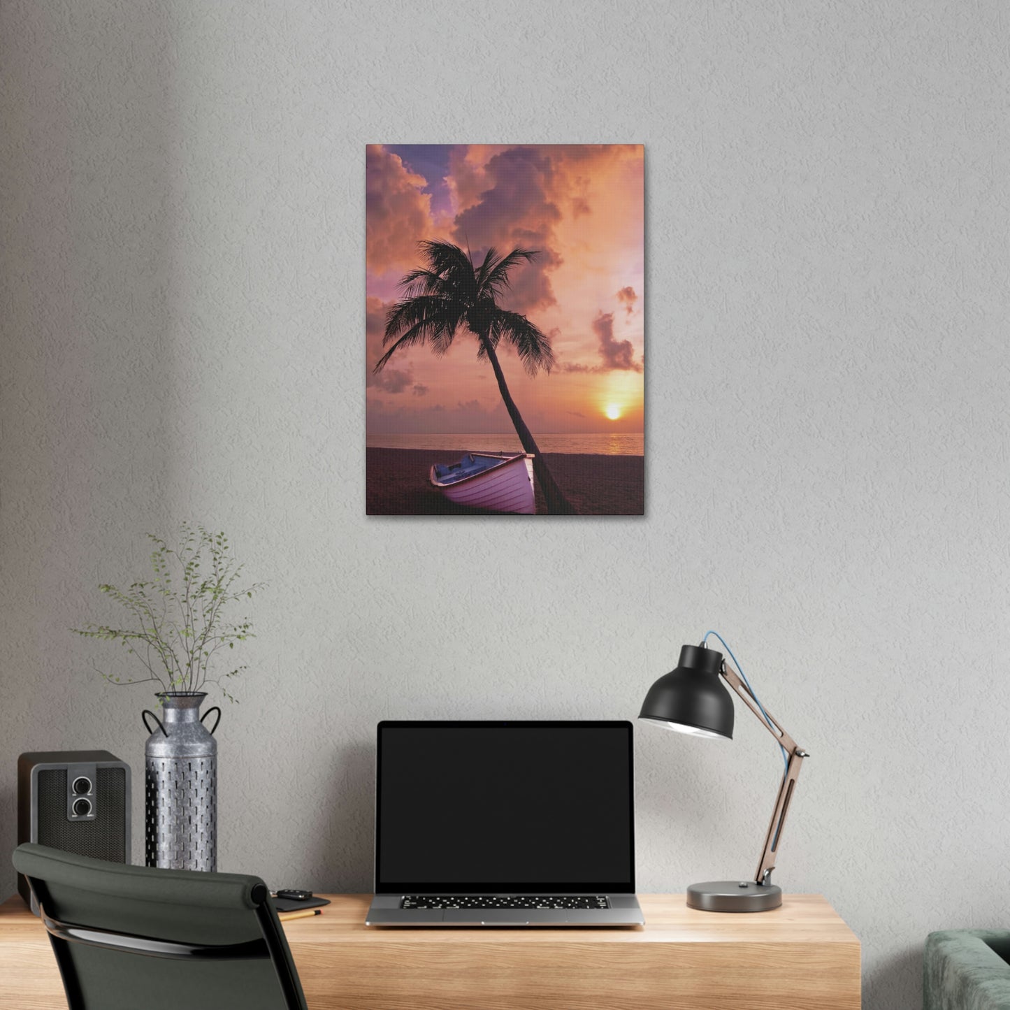 Beach Sunset Polyester Canvas