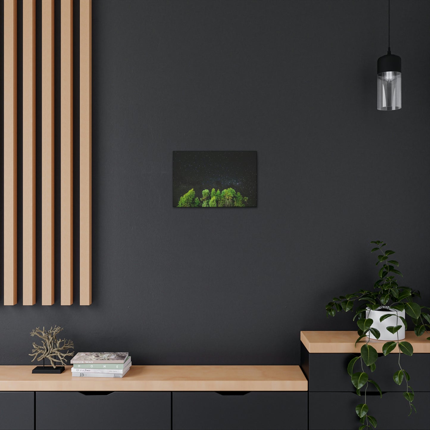 Starry Forest - Star, Forest, Nature - Canvas Gallery Wraps