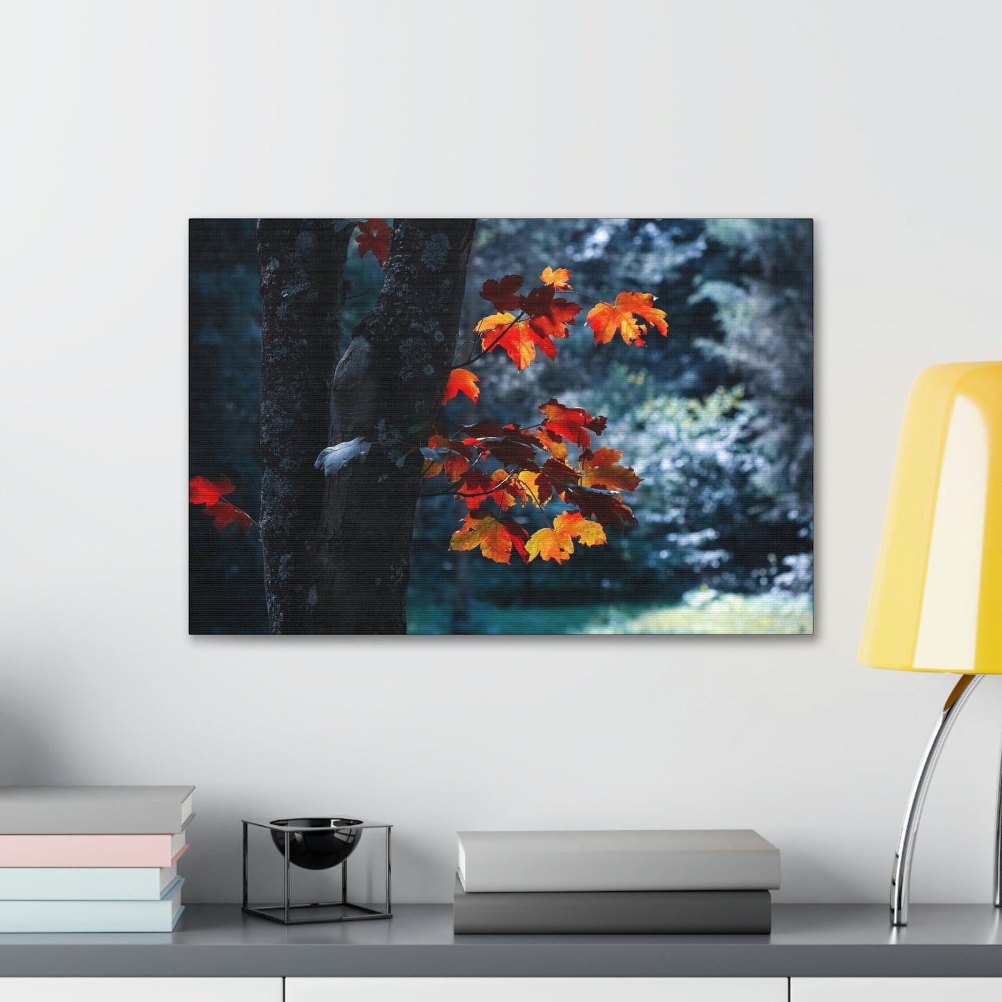 The last Leaves, Fall, Foliage, Nature, Forest - Canvas Gallery Wraps