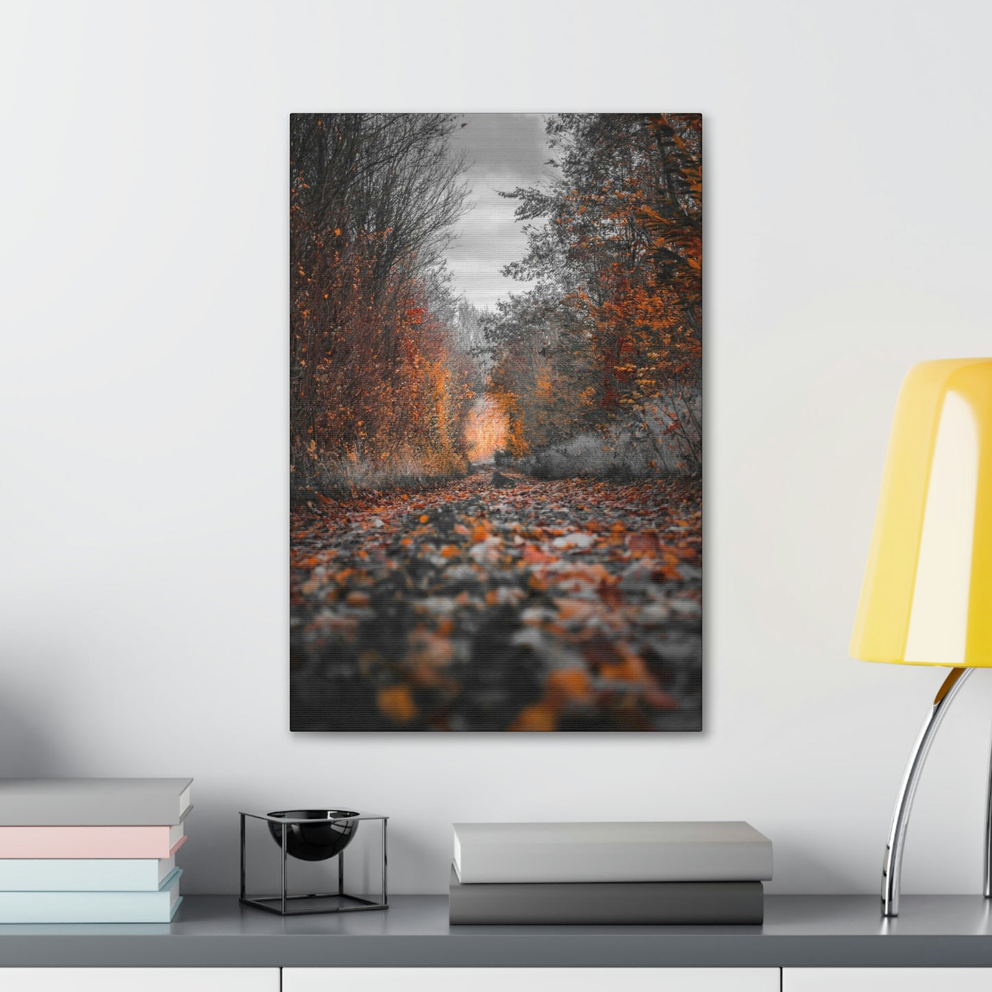 Fall road - Foliage, Nature, Forest, Leaves - Canvas Gallery Wraps