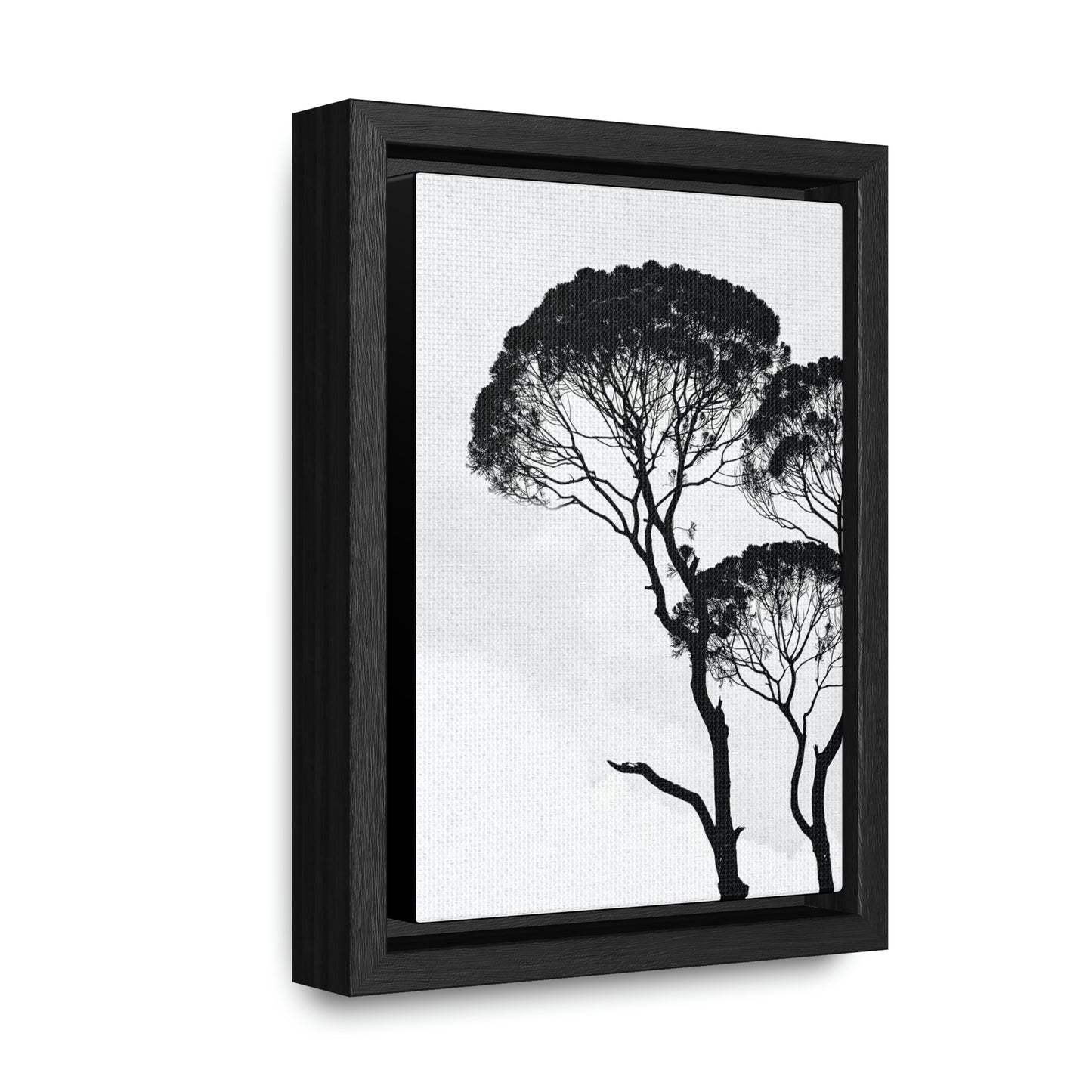 Black and White Tree photo, Black and White, Forest, Nature, Trees - Gallery Canvas Wraps, Vertical Frame