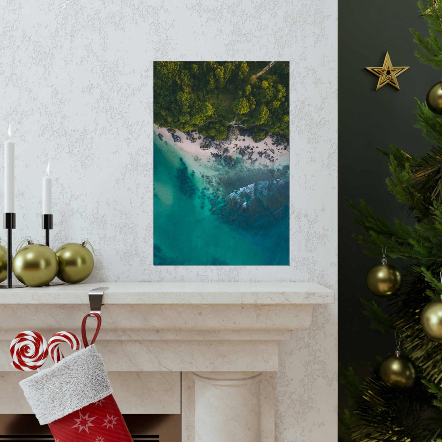 Scenic Beach Waves Premium Matte Poster