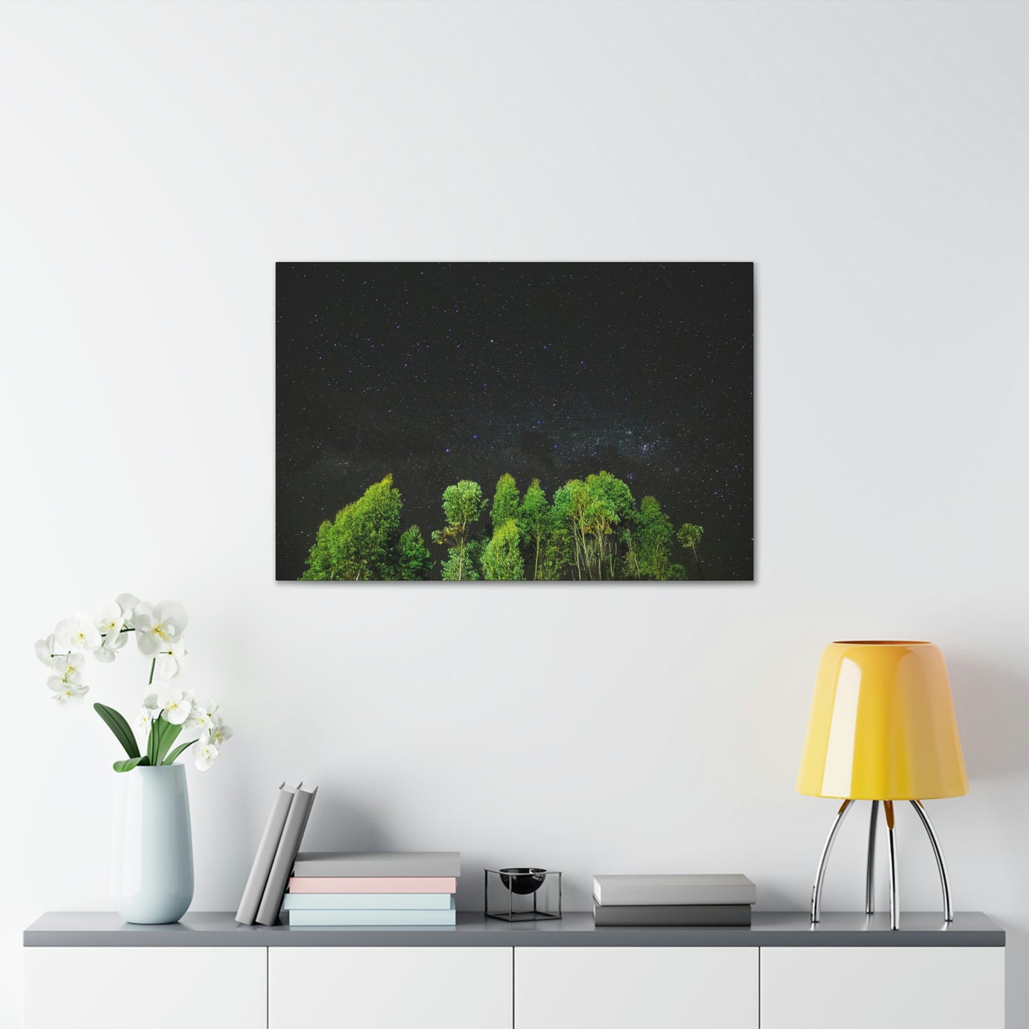 Starry Forest - Star, Forest, Nature - Canvas Gallery Wraps