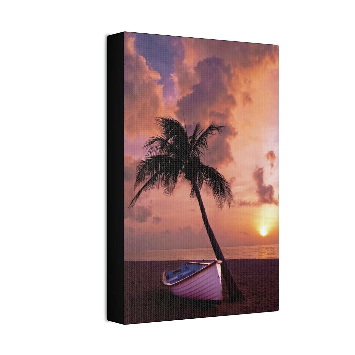 Beach Sunset Polyester Canvas