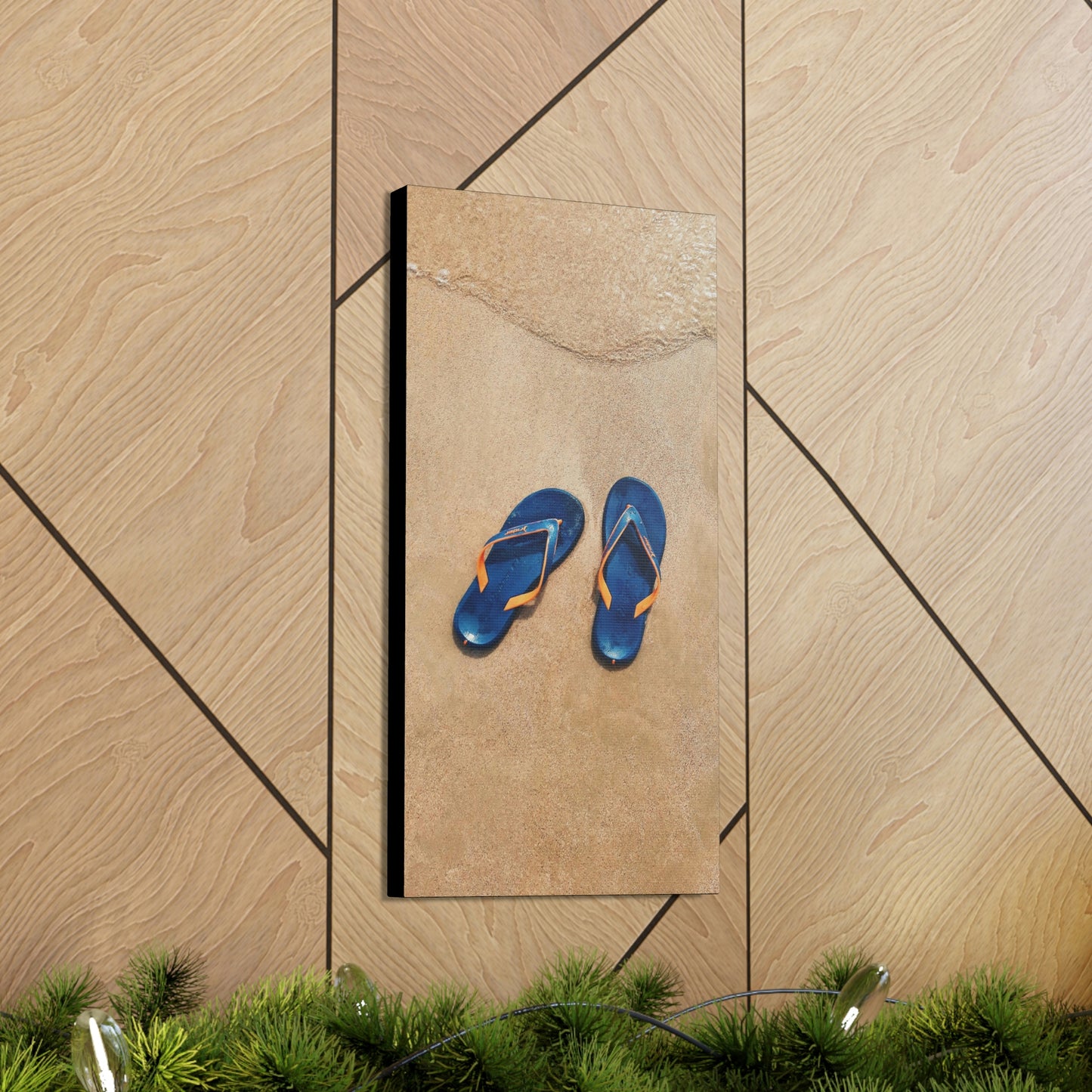 Beachin flip flops - Canvas Gallery Wraps