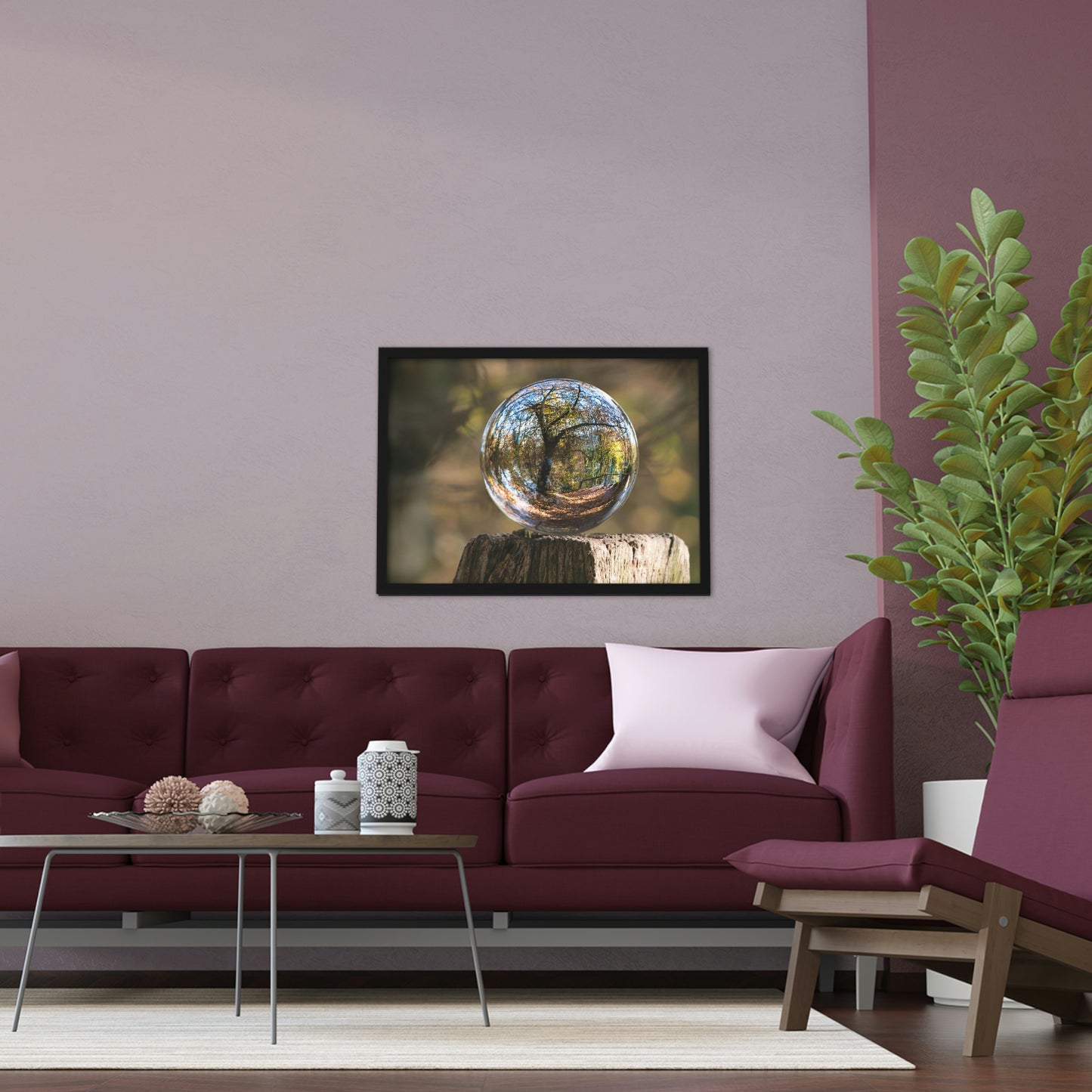Forest Globe - Framed Poster, Horizontal