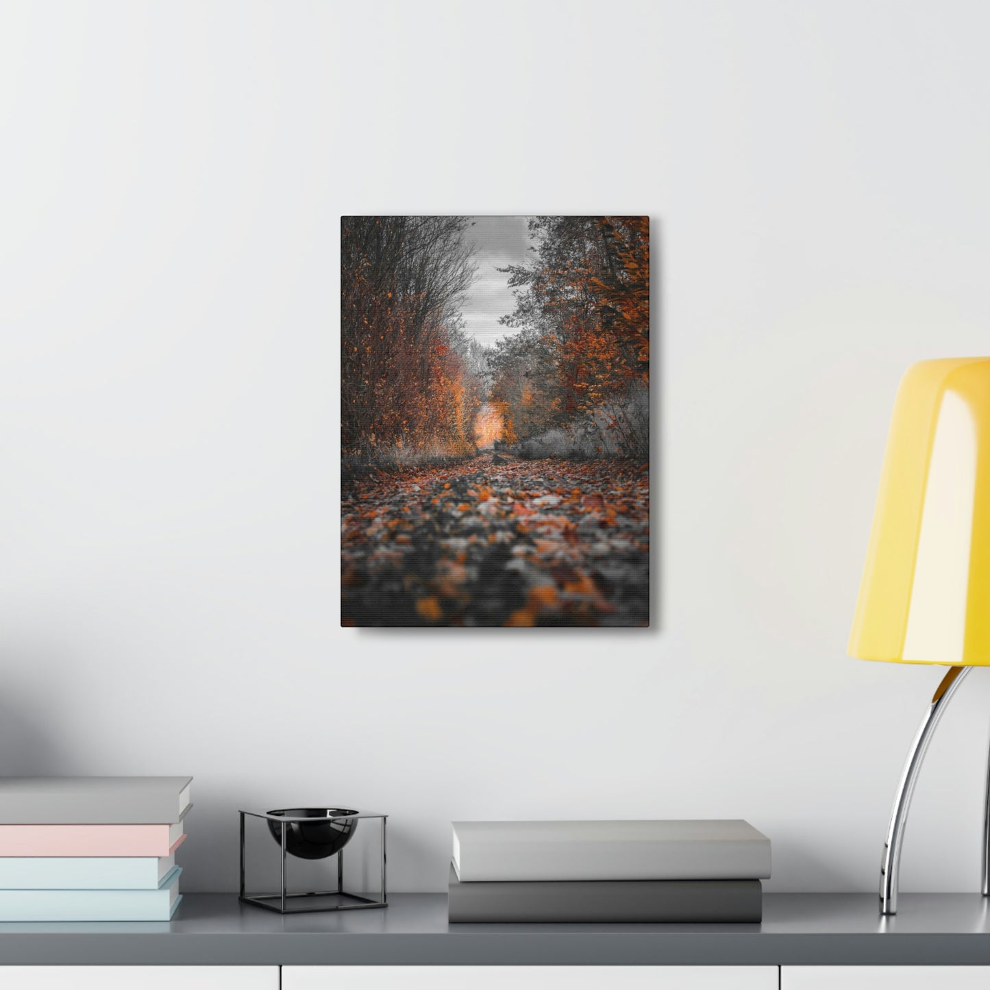 Fall road - Foliage, Nature, Forest, Leaves - Canvas Gallery Wraps