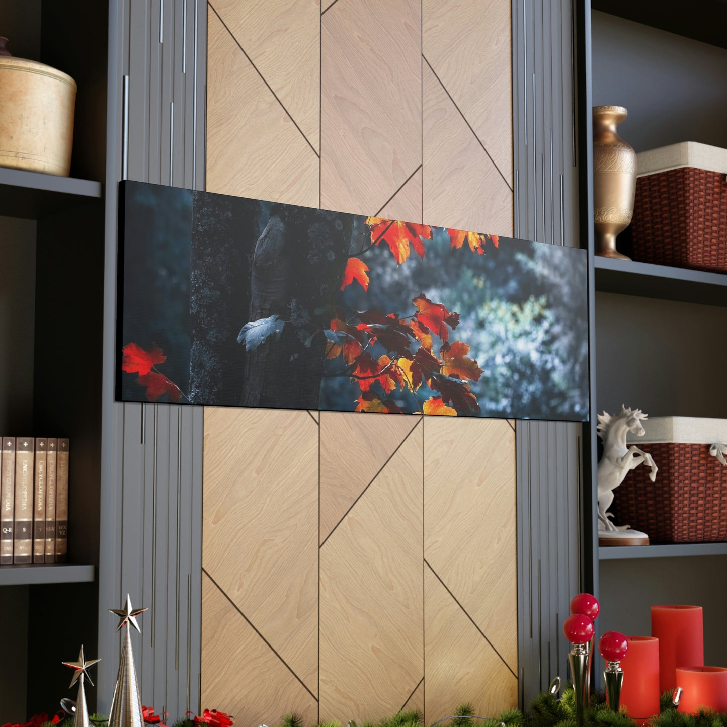 The last Leaves, Fall, Foliage, Nature, Forest - Canvas Gallery Wraps
