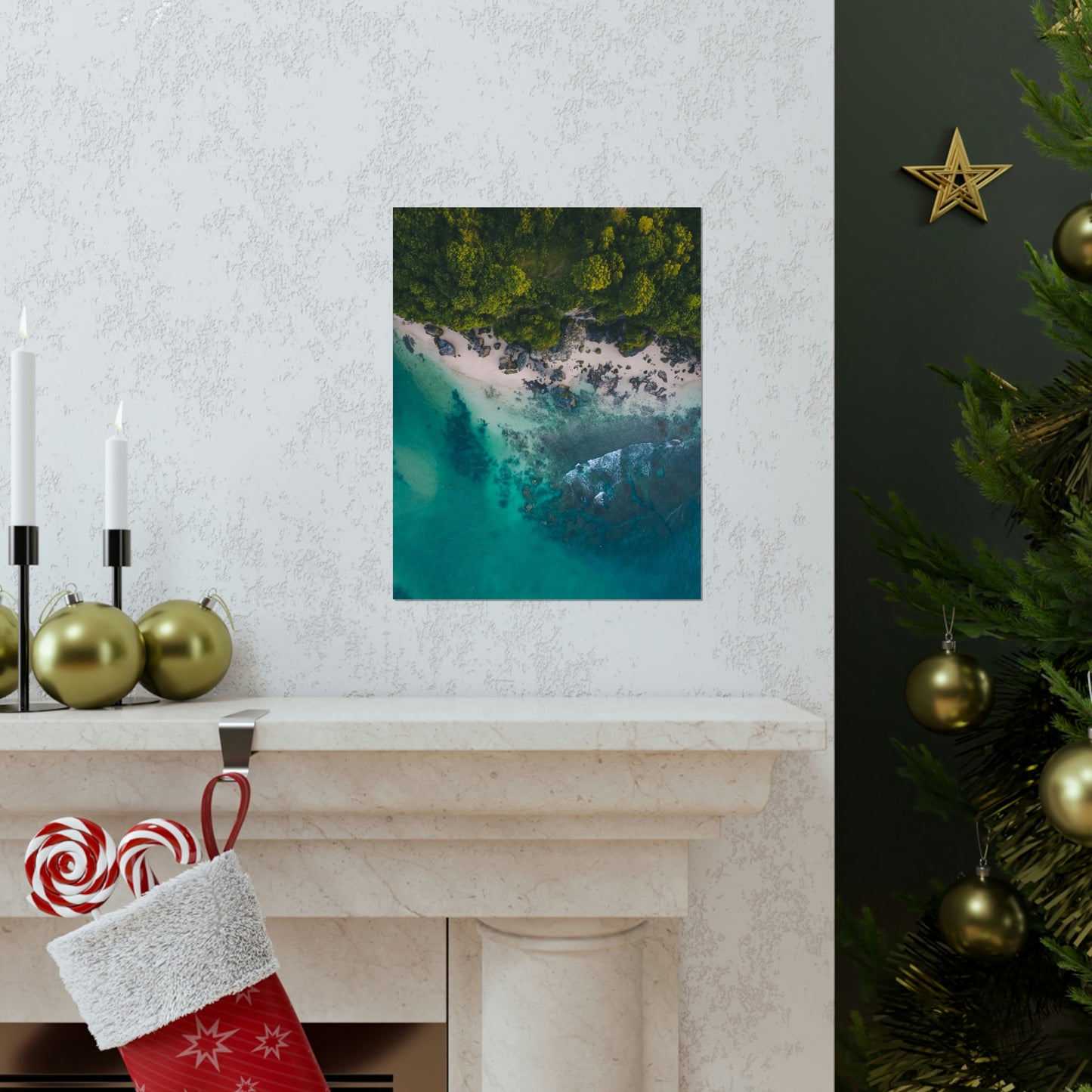 Scenic Beach Waves Premium Matte Poster