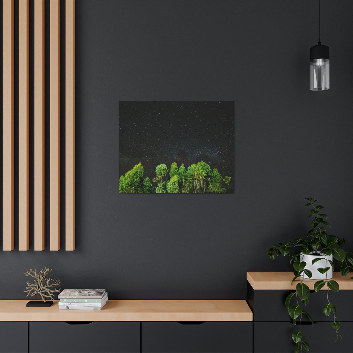 Starry Forest - Star, Forest, Nature - Canvas Gallery Wraps
