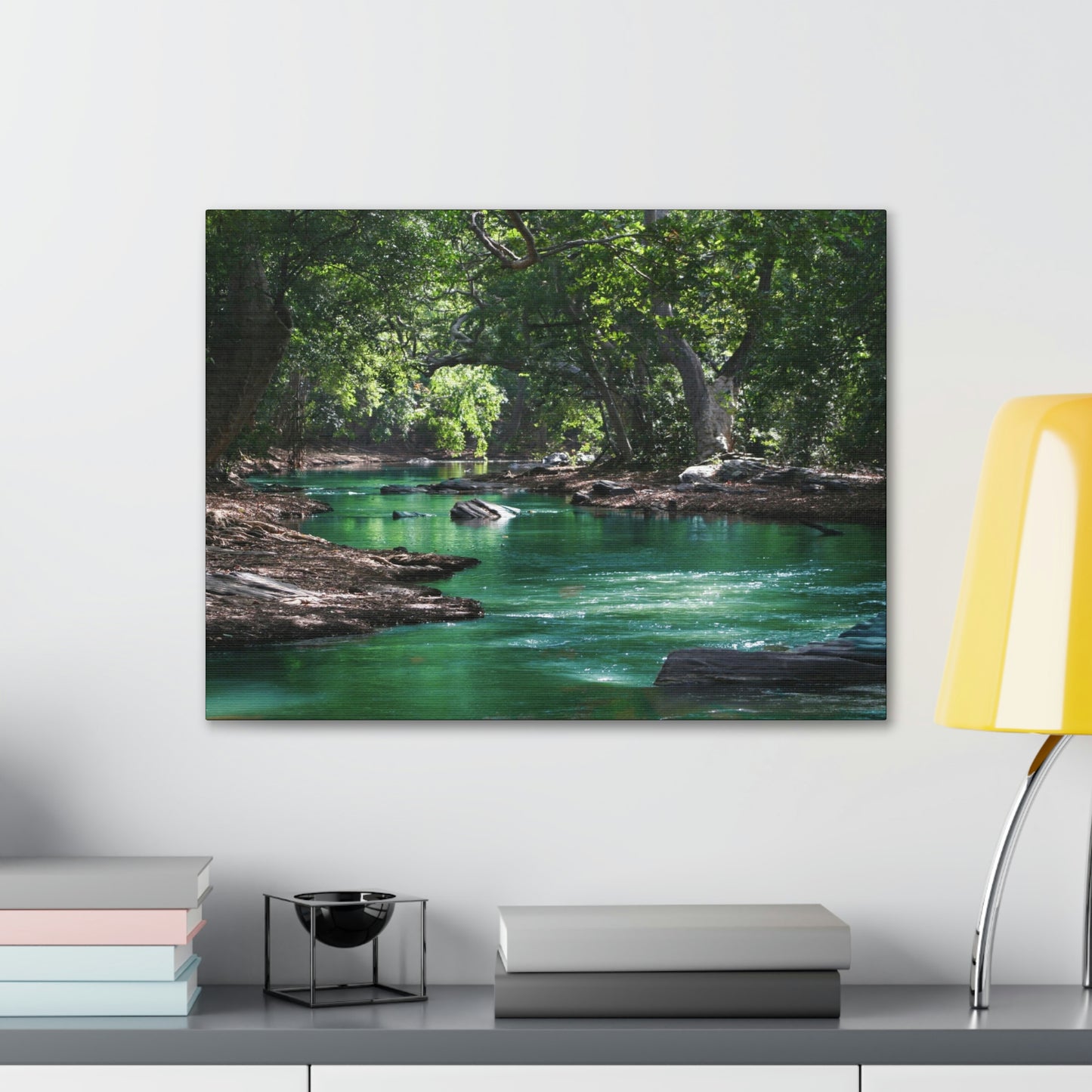 Scenic River - Forest - Canvas Gallery Wraps