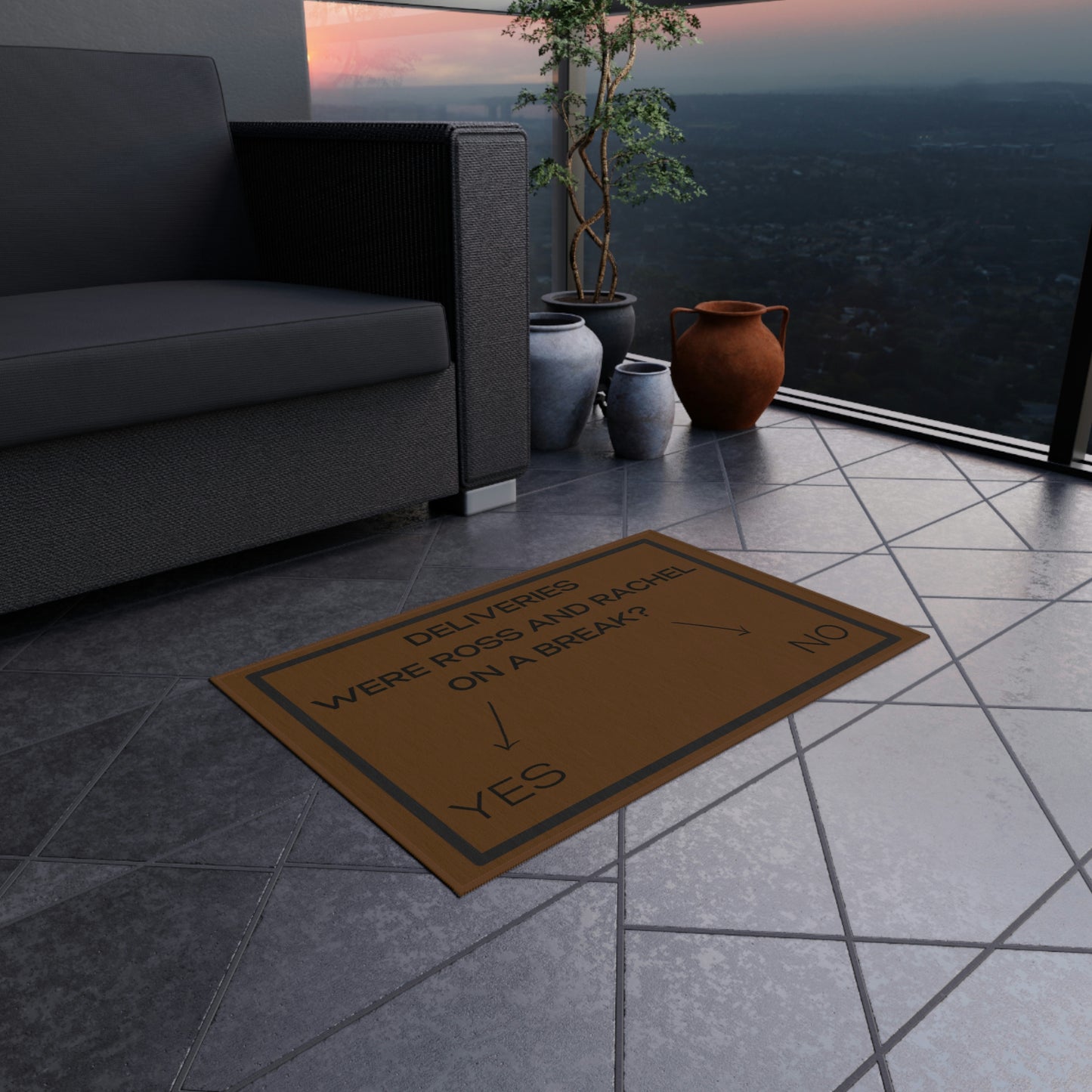 On a Break - Outdoor Rug (brown)