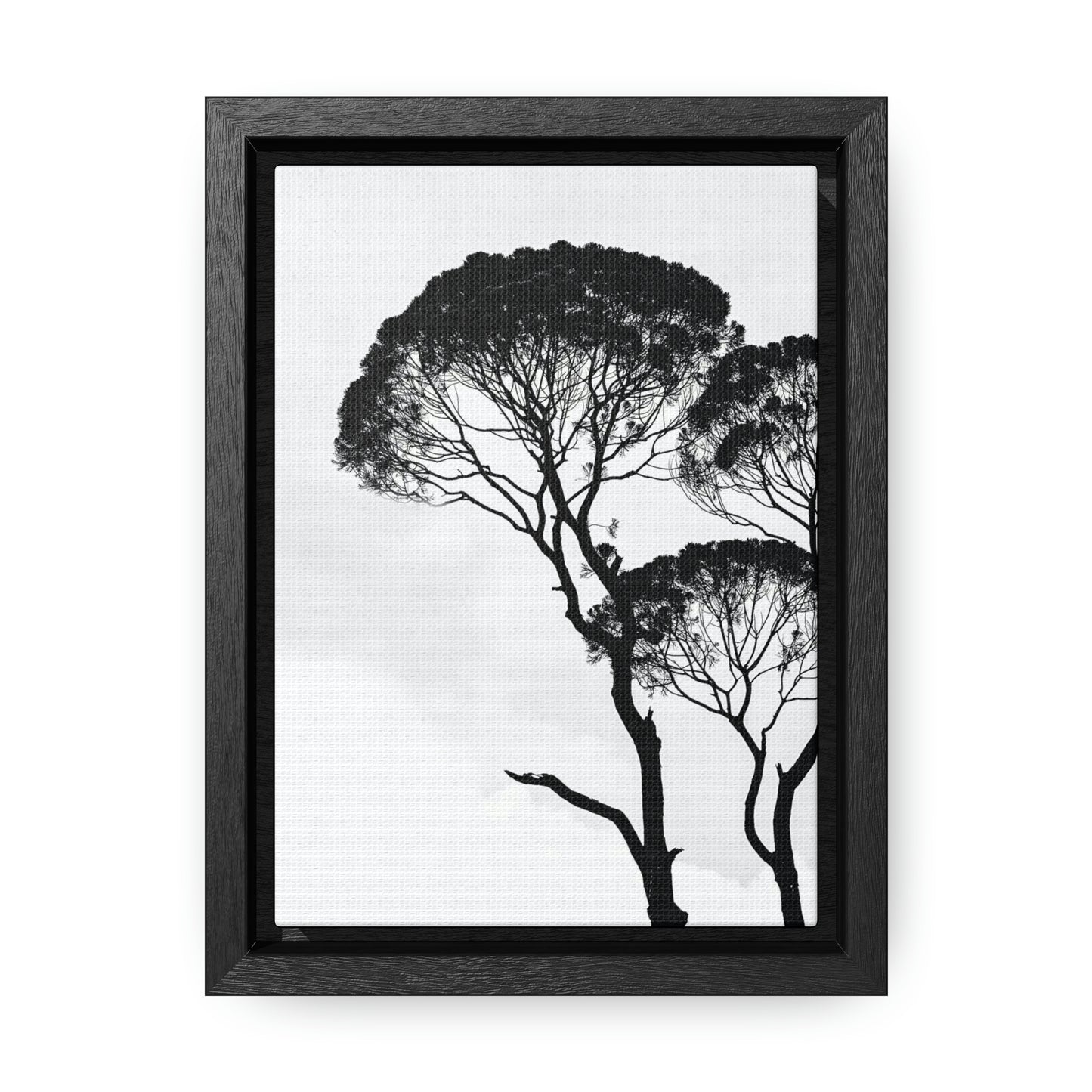 Black and White Tree photo, Black and White, Forest, Nature, Trees - Gallery Canvas Wraps, Vertical Frame