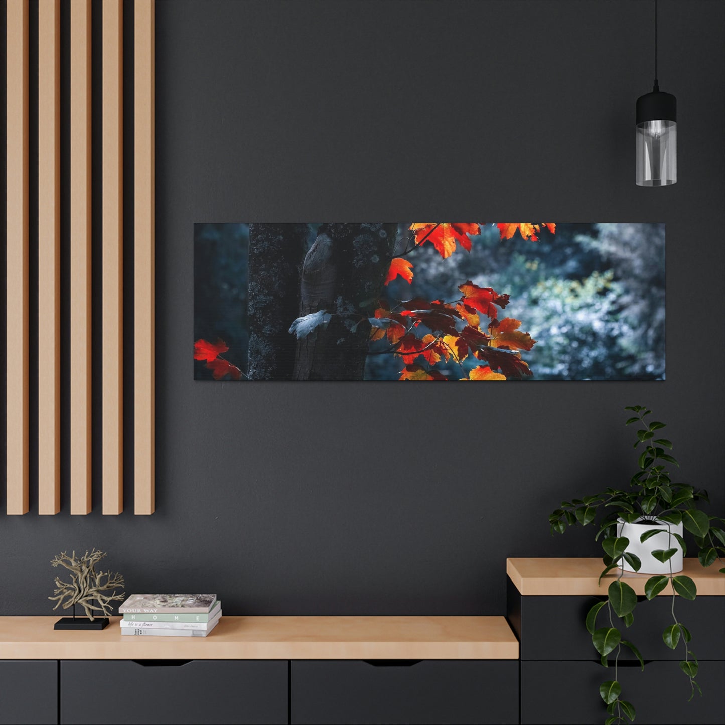 The last Leaves, Fall, Foliage, Nature, Forest - Canvas Gallery Wraps