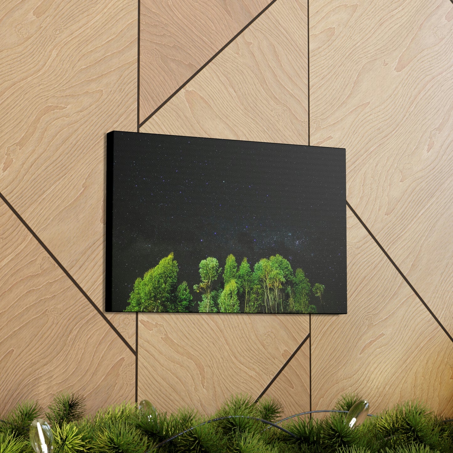 Starry Forest - Star, Forest, Nature - Canvas Gallery Wraps