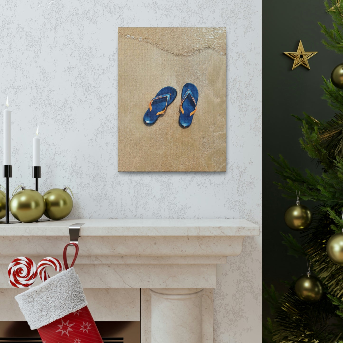 Beachin flip flops - Canvas Gallery Wraps