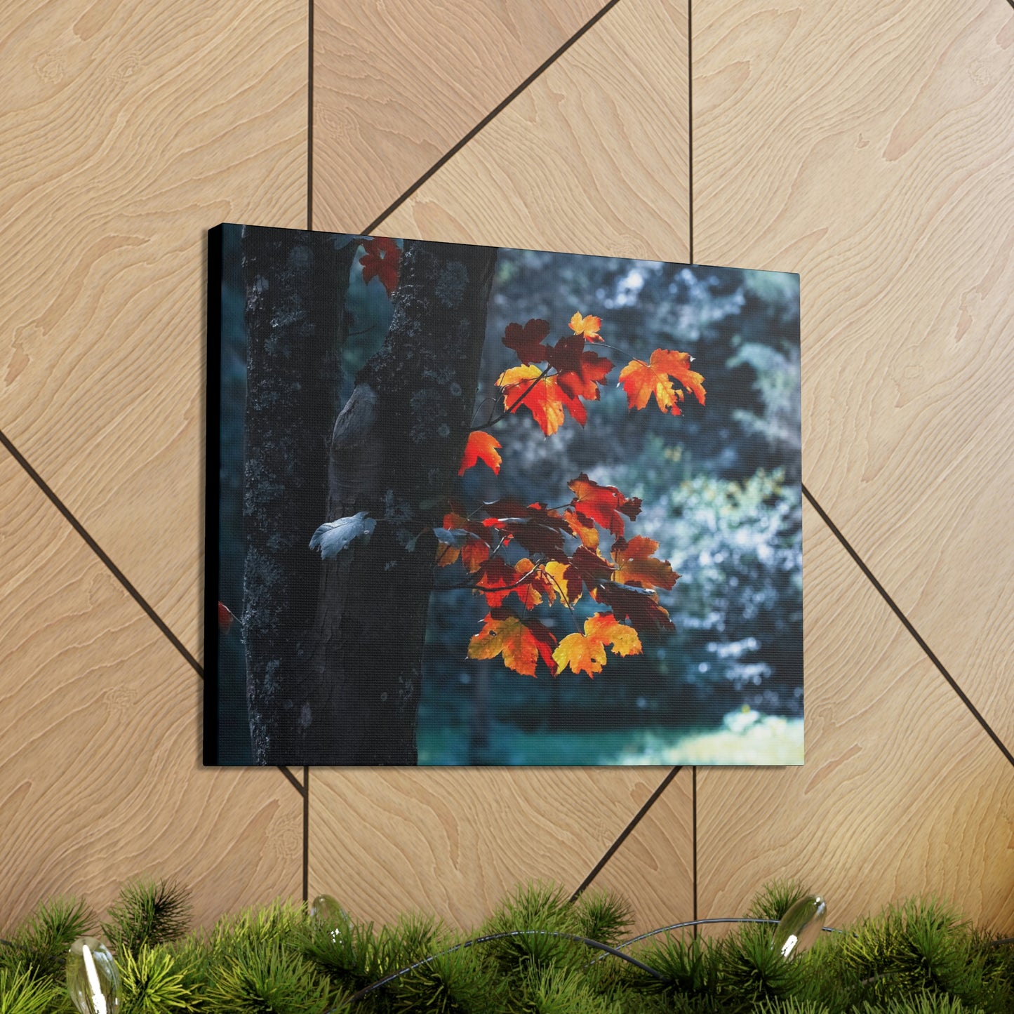 The last Leaves, Fall, Foliage, Nature, Forest - Canvas Gallery Wraps