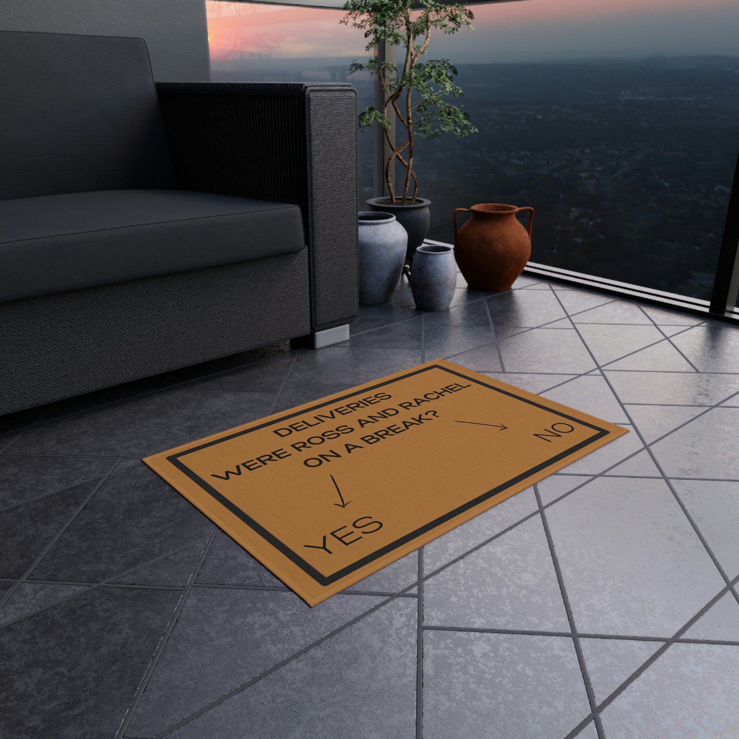 On a Break - Outdoor Rug (light brown)