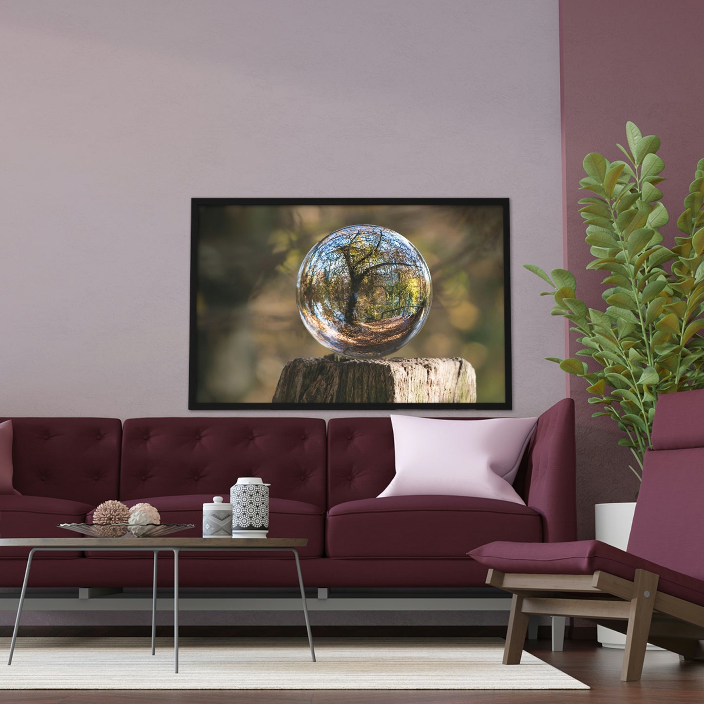 Forest Globe - Framed Poster, Horizontal