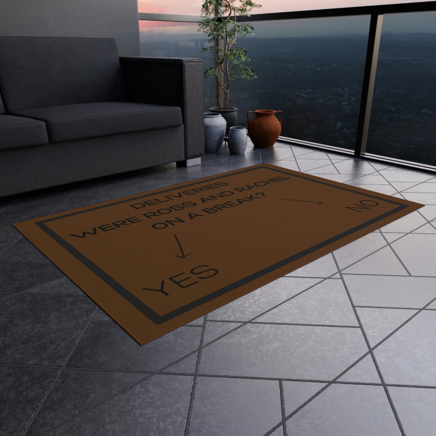 On a Break - Outdoor Rug (brown)