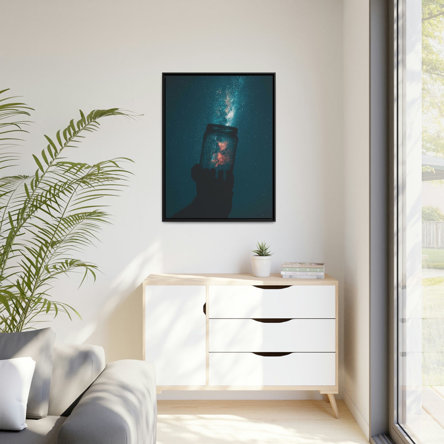 Star Catcher - Matte Canvas, Black Frame