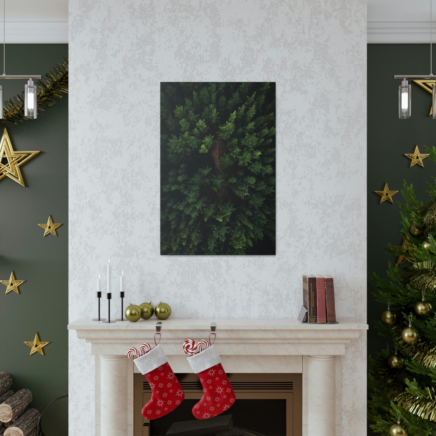Forest eagle-view - Canvas Gallery Wraps