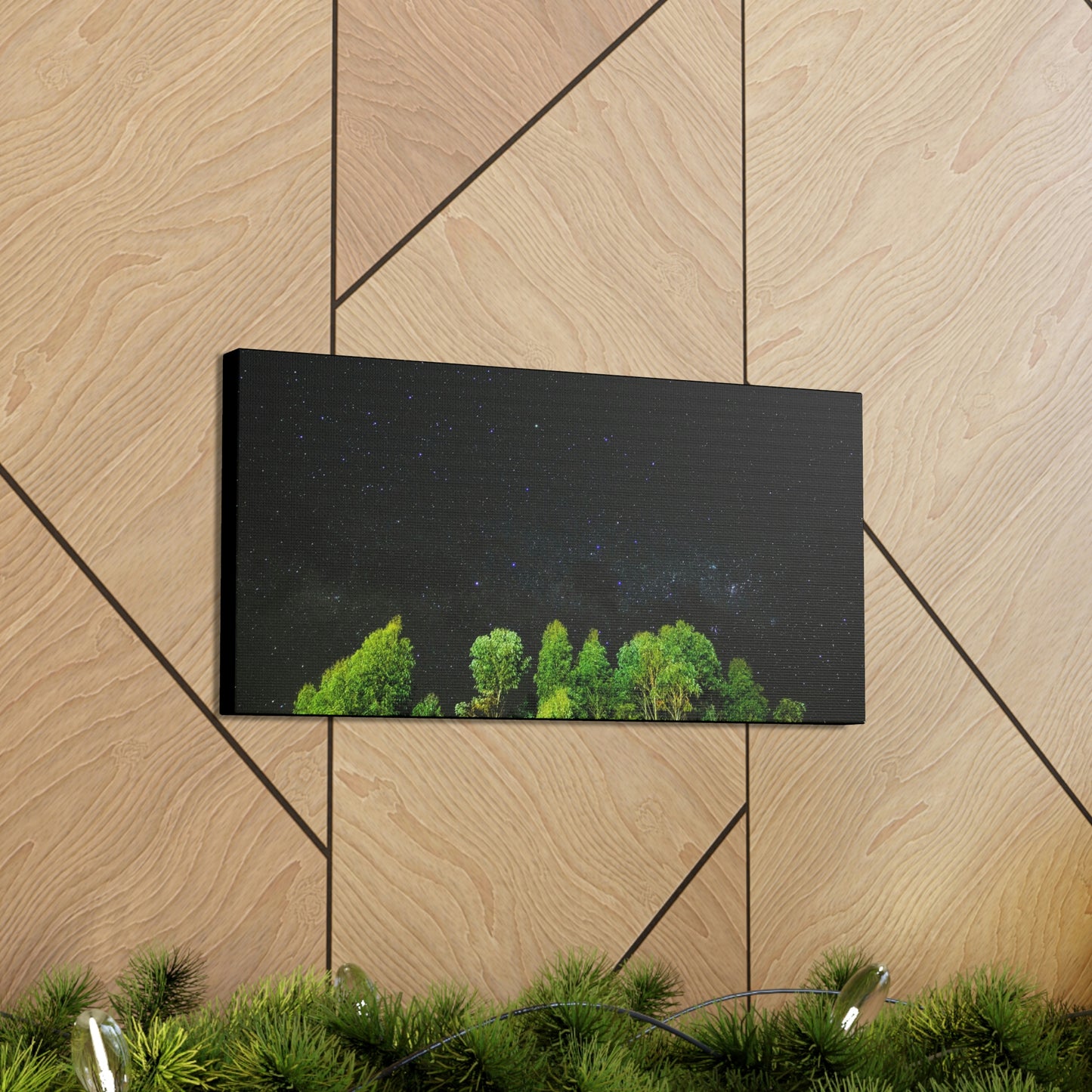 Starry Forest - Star, Forest, Nature - Canvas Gallery Wraps