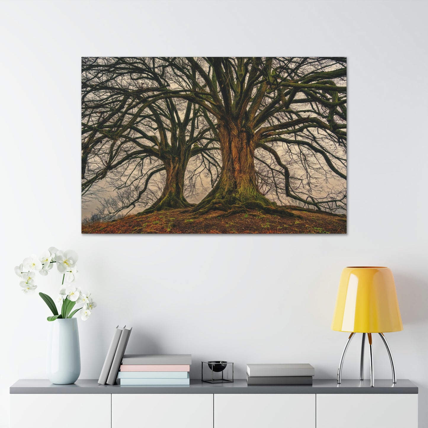 Dark Trees - Nature, Trees, Dark Canvas Gallery Wraps
