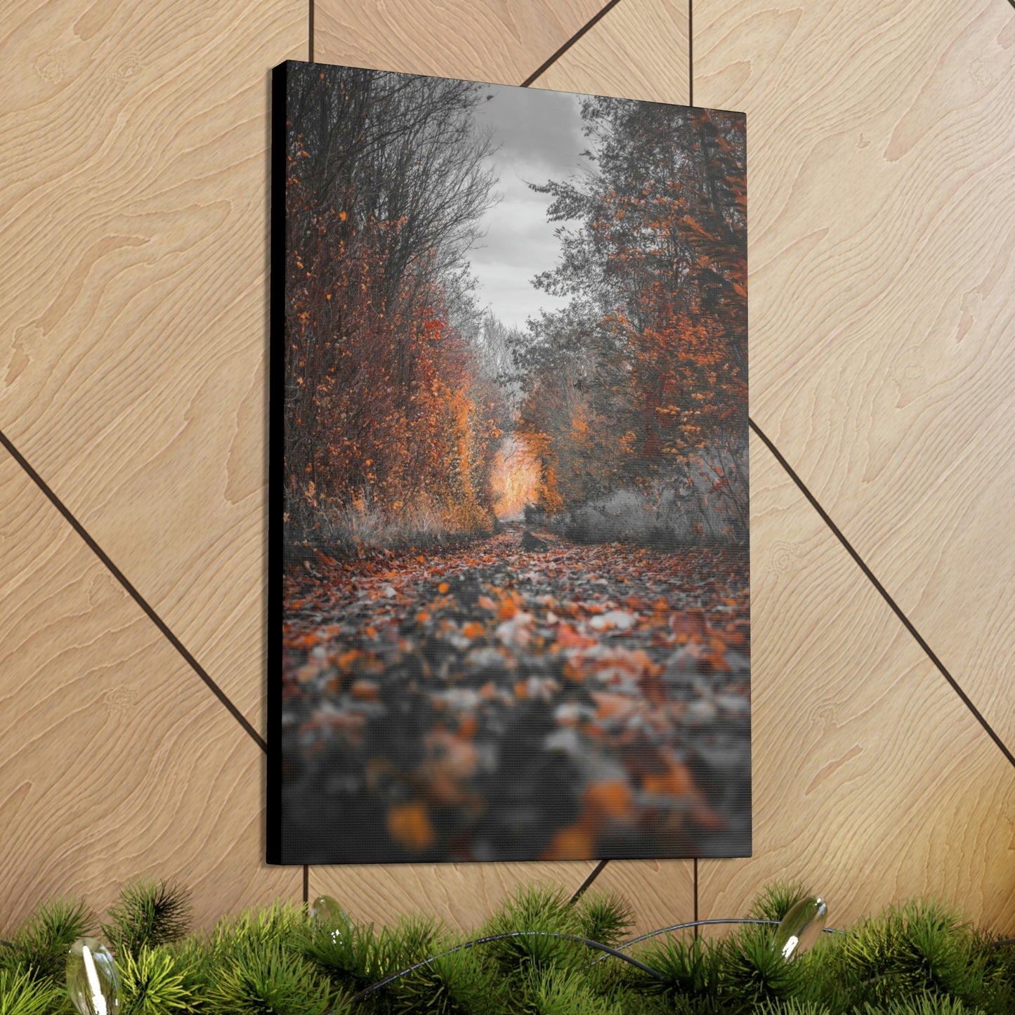 Fall road - Foliage, Nature, Forest, Leaves - Canvas Gallery Wraps