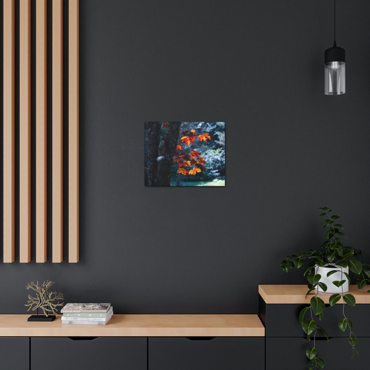 The last Leaves, Fall, Foliage, Nature, Forest - Canvas Gallery Wraps