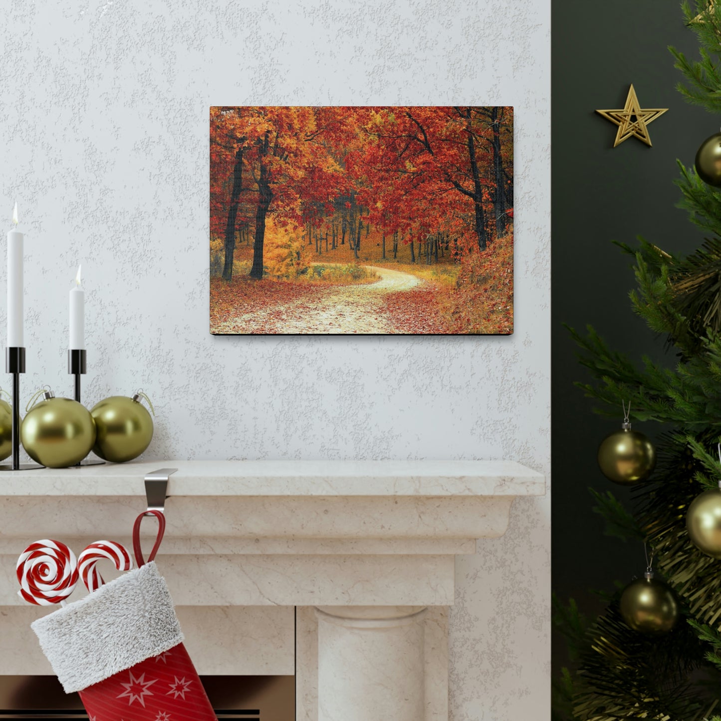 Fall Trail - Foliage forest - Canvas Gallery Wraps