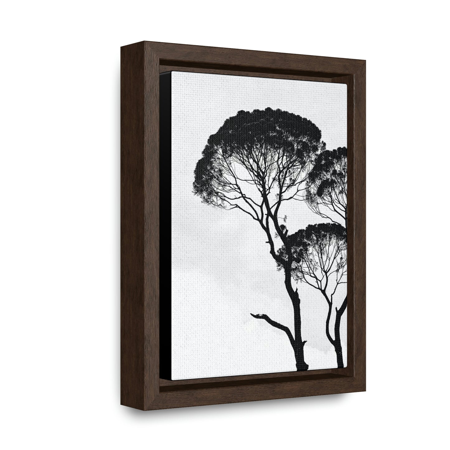 Black and White Tree photo, Black and White, Forest, Nature, Trees - Gallery Canvas Wraps, Vertical Frame