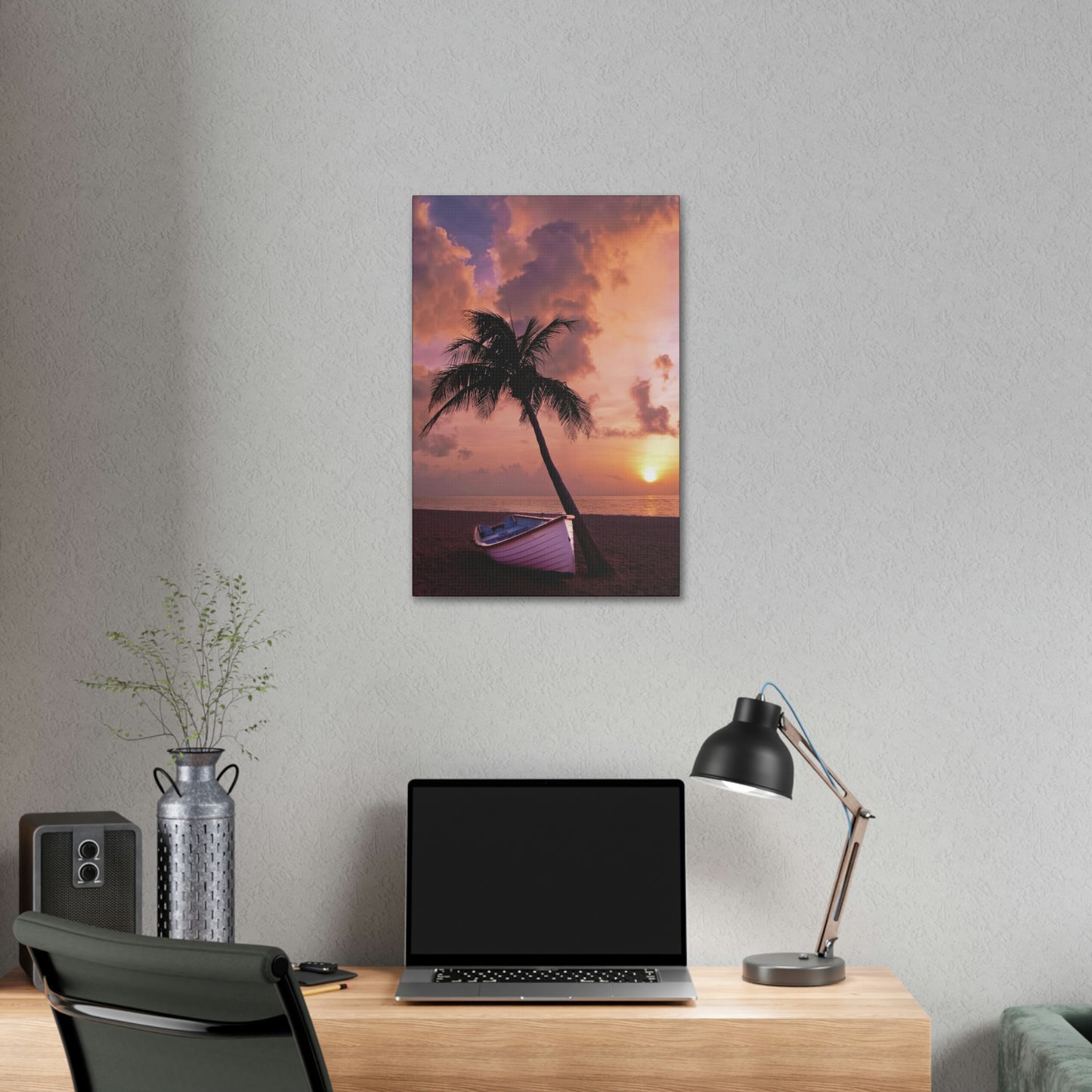 Beach Sunset Polyester Canvas