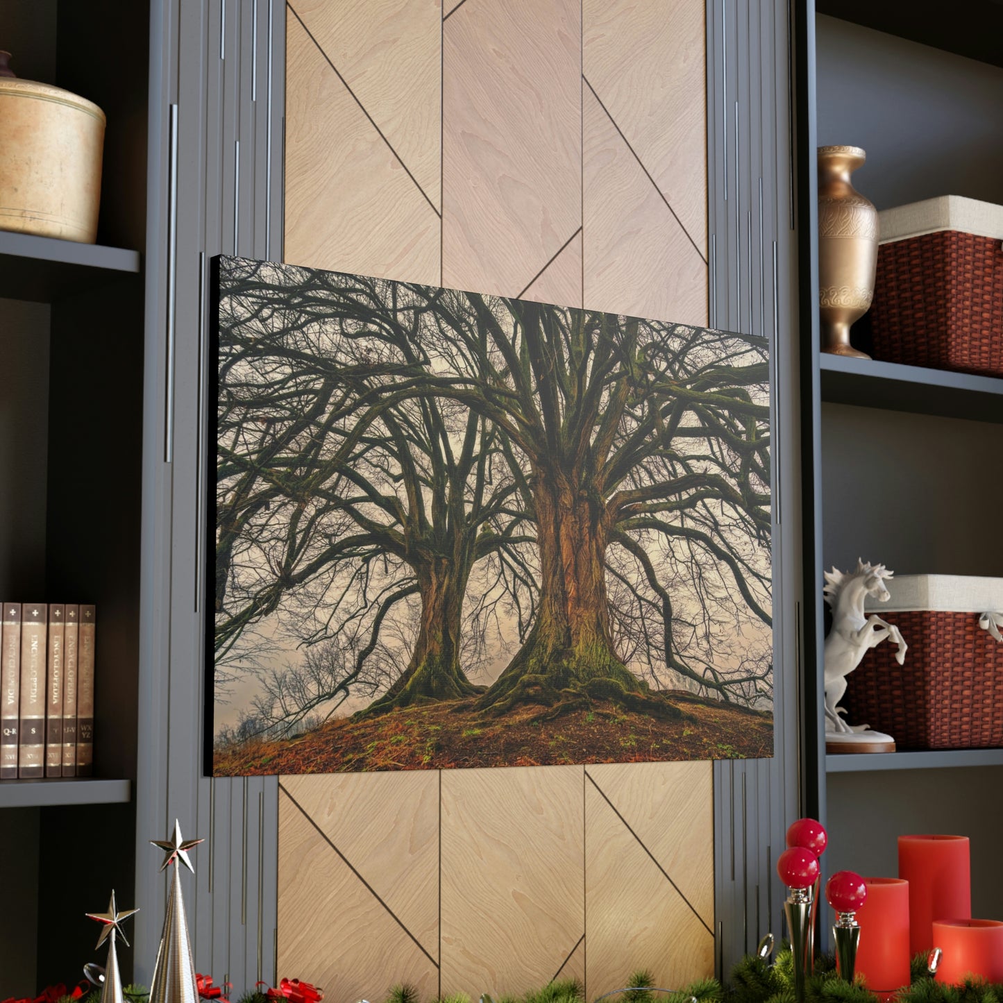 Dark Trees - Nature, Trees, Dark Canvas Gallery Wraps