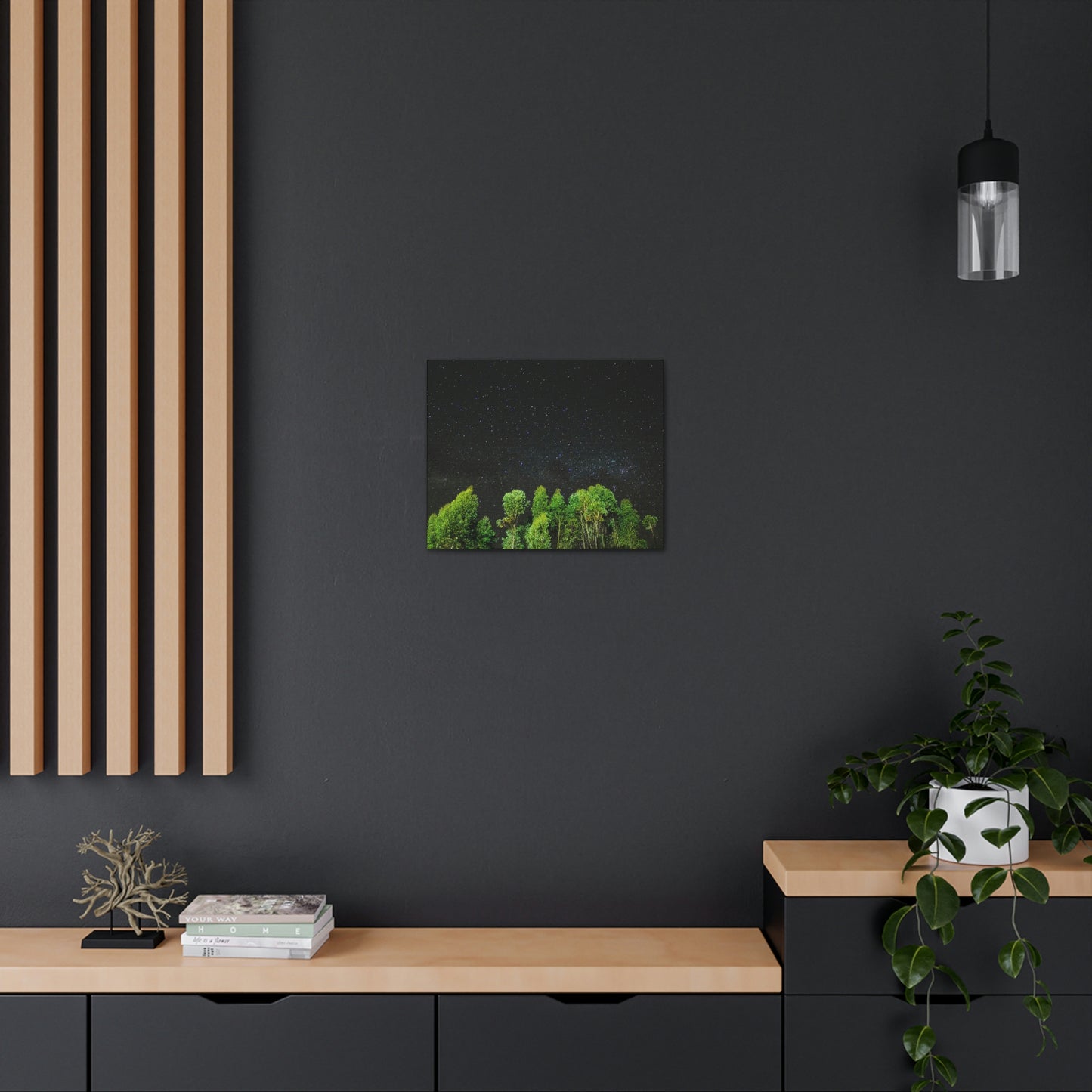 Starry Forest - Star, Forest, Nature - Canvas Gallery Wraps
