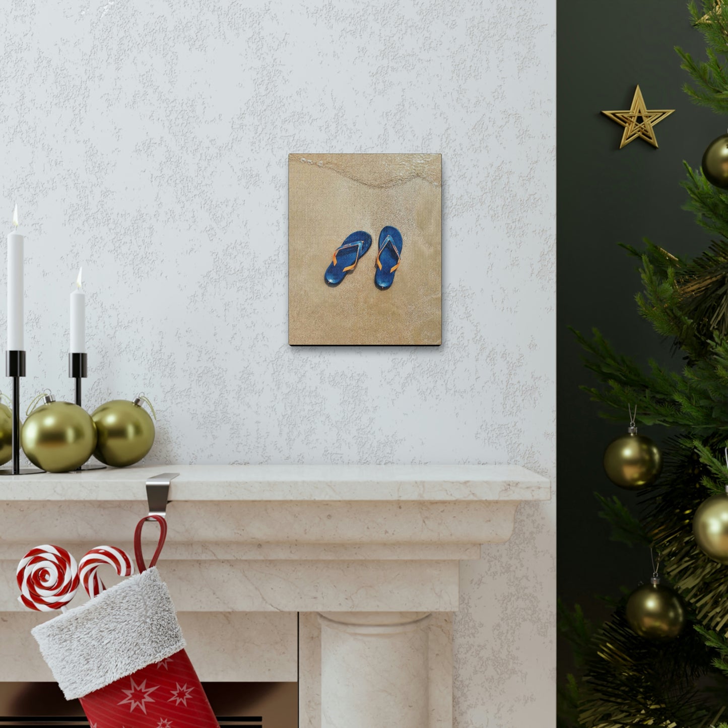 Beachin flip flops - Canvas Gallery Wraps